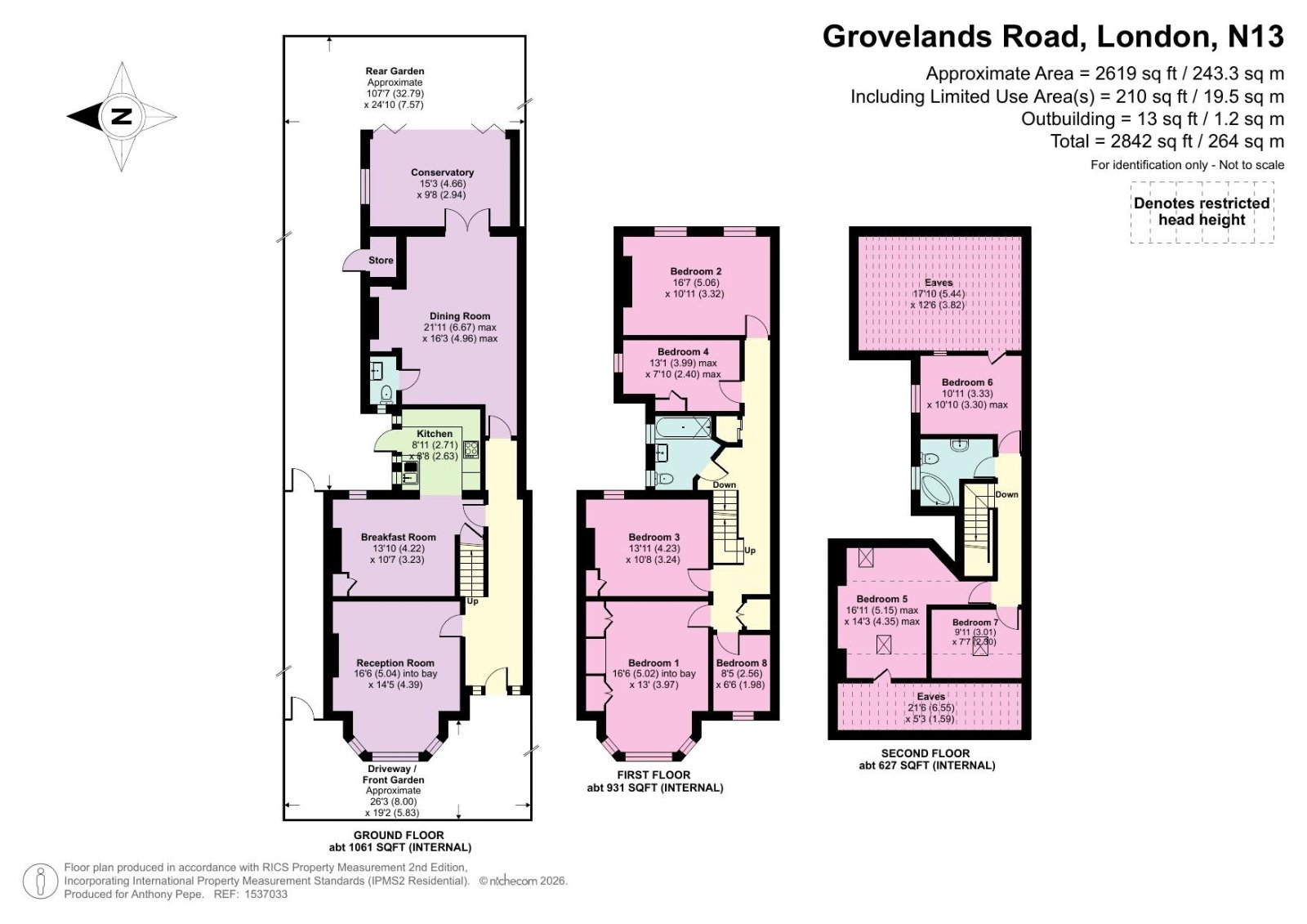 Grovelands Road, London floorplan