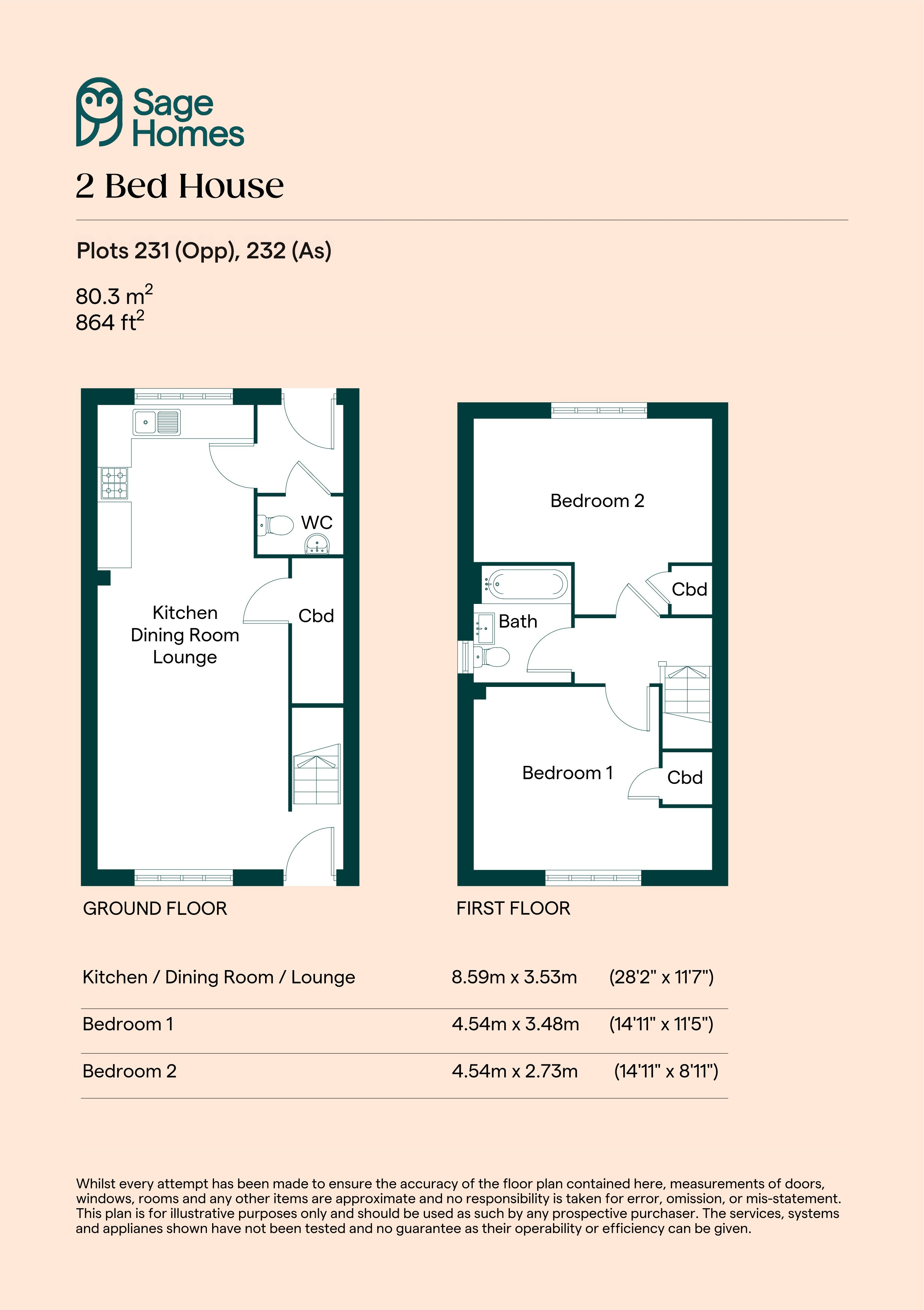 Plot 232, Ryebank,, Drove Lane, Yapton floorplan
