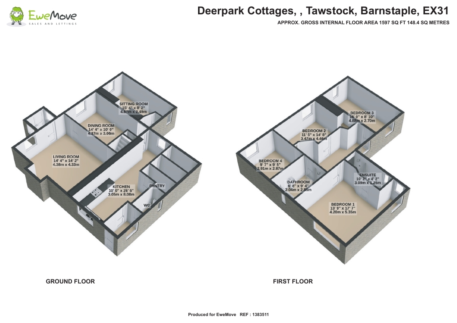 2, Deerpark Cottages, Barnstaple floorplan