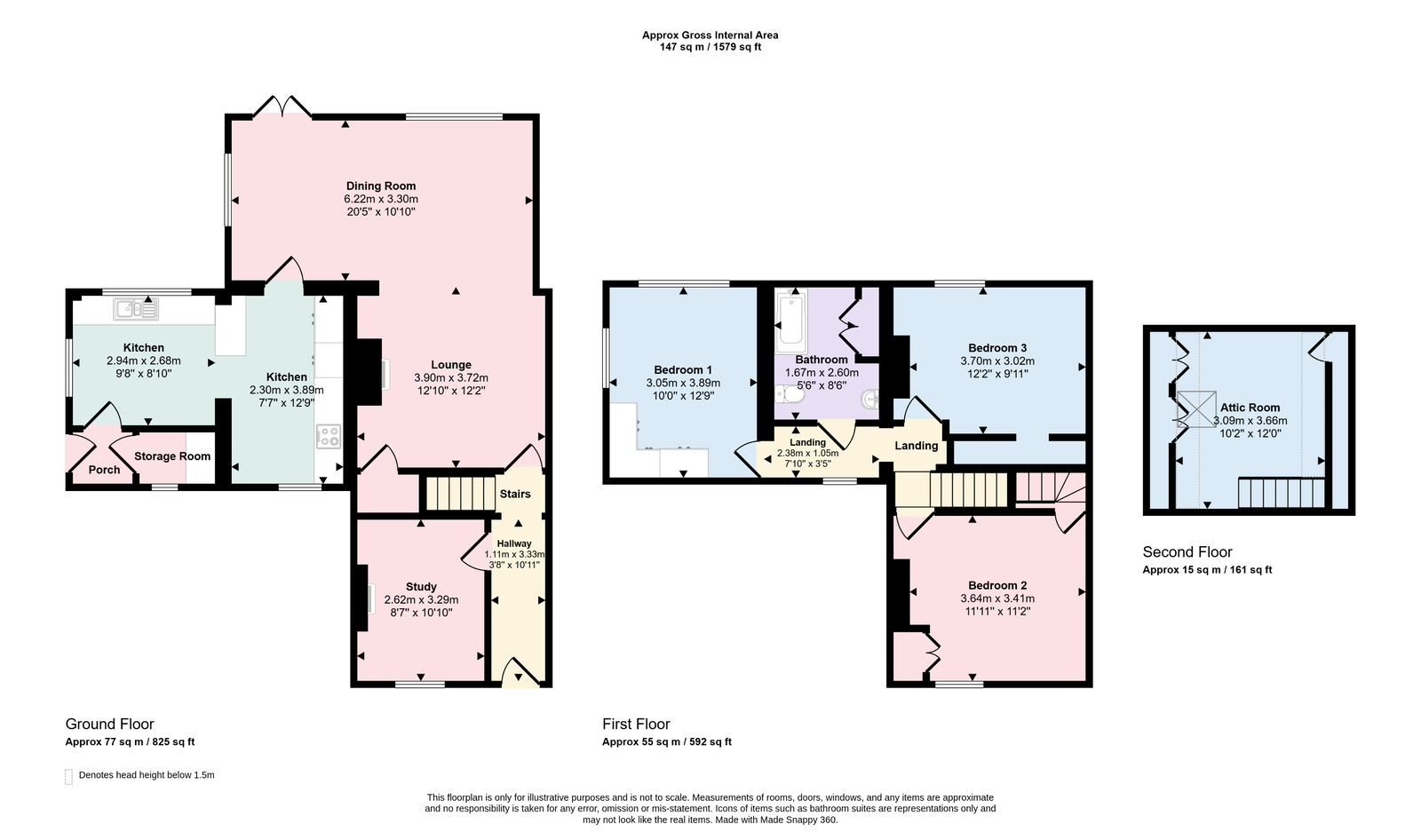 2 School View, Aspatria floorplan