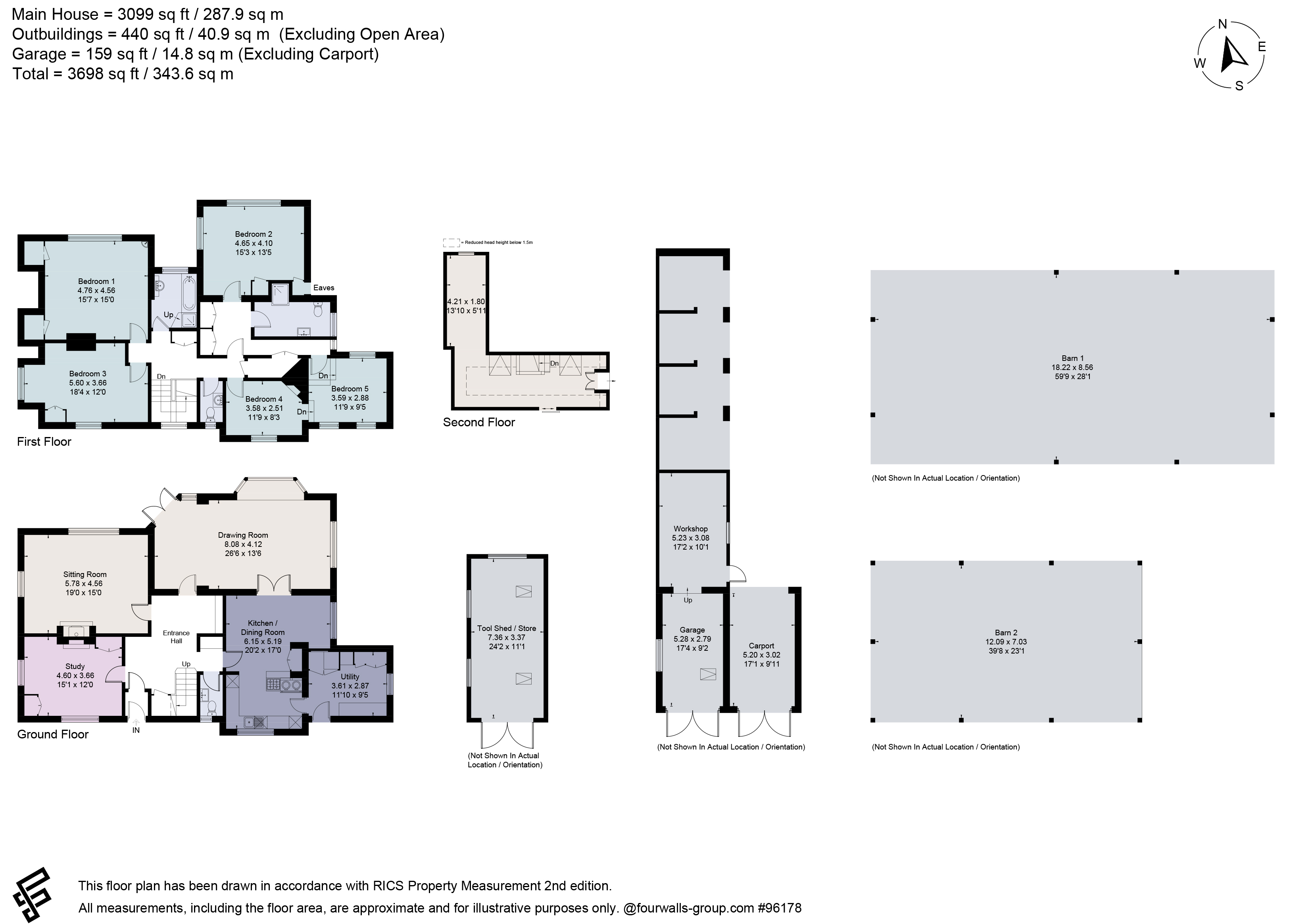 Fallowfield,, Puttenham Hill, Guildford floorplan
