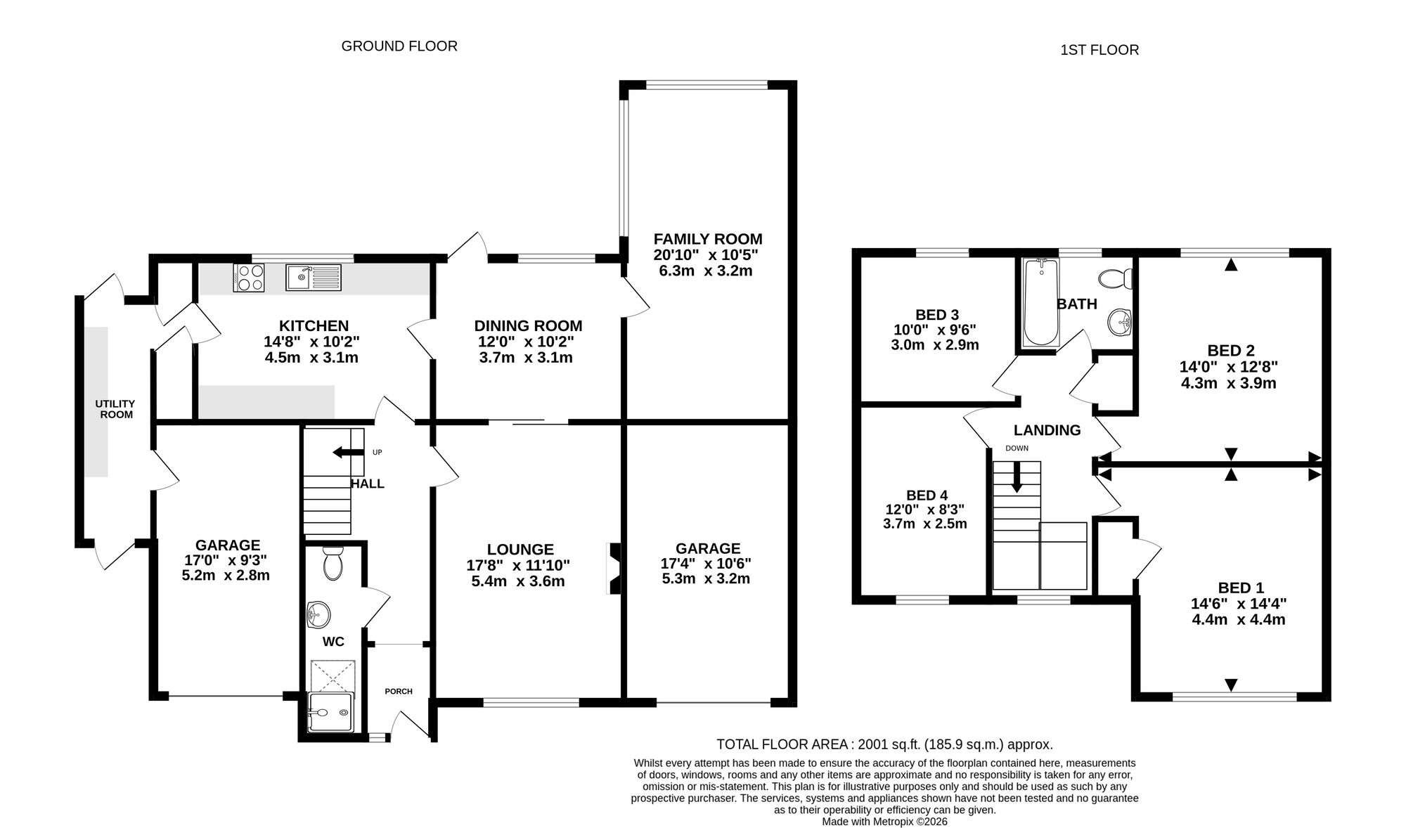 84 Woburn Drive, Altrincham floorplan