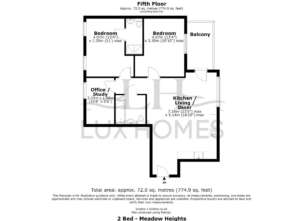 Fifth Floor, Meadow Heights, Romford floorplan