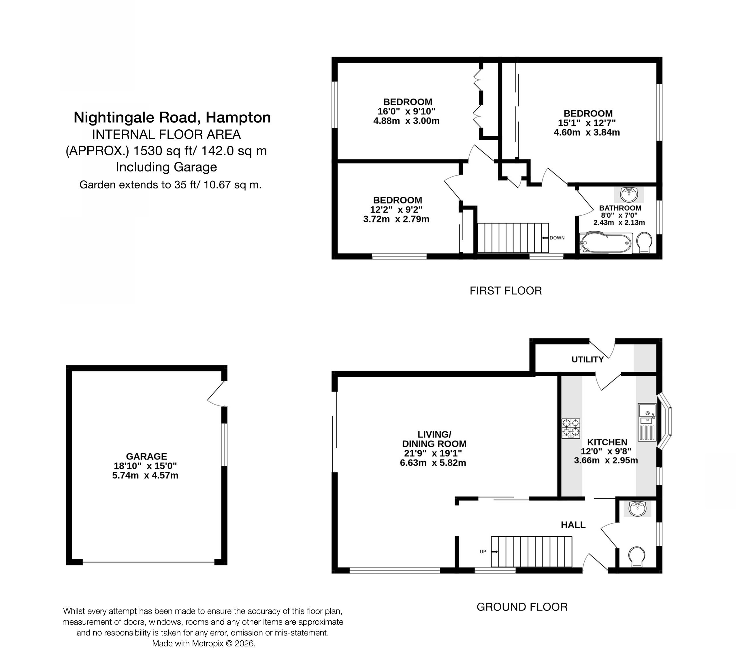79, Nightingale Road, Hampton floorplan