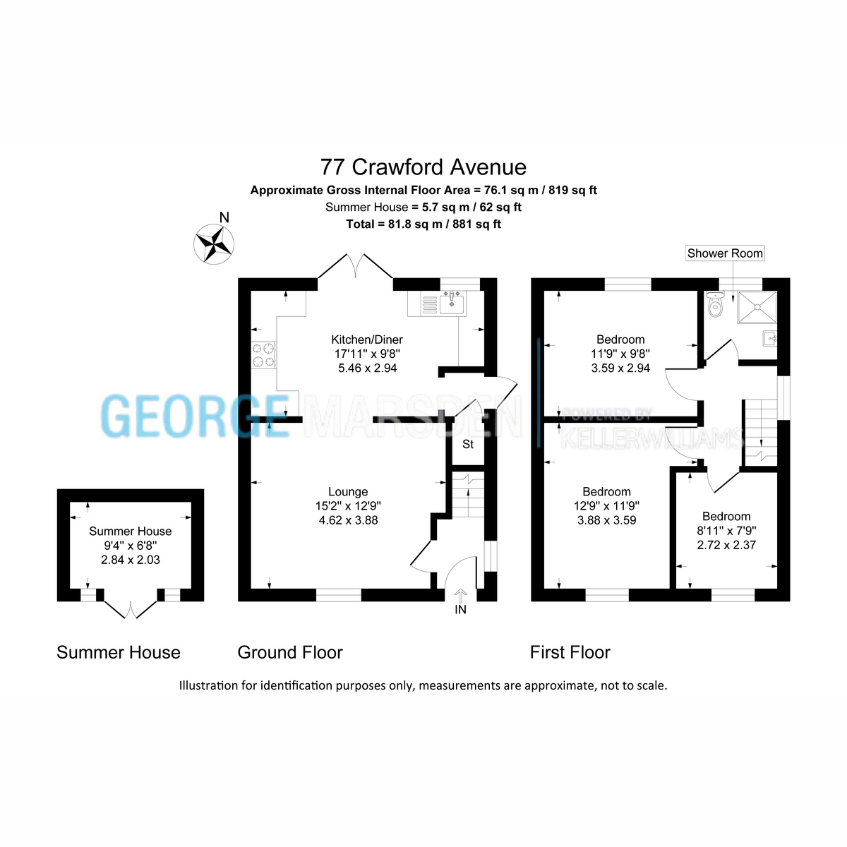 77, Crawford Avenue, Wigan floorplan