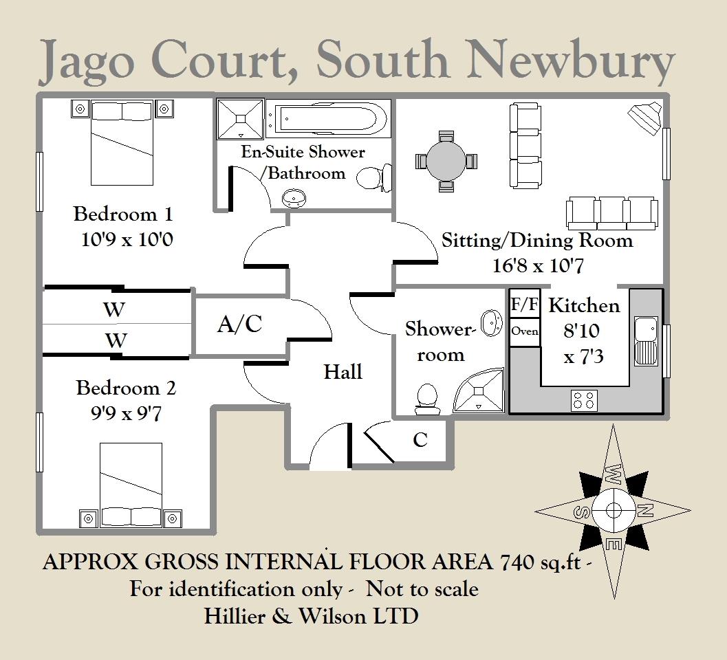 2 Bedrooms Flat for sale in Jago Court, Newbury RG14