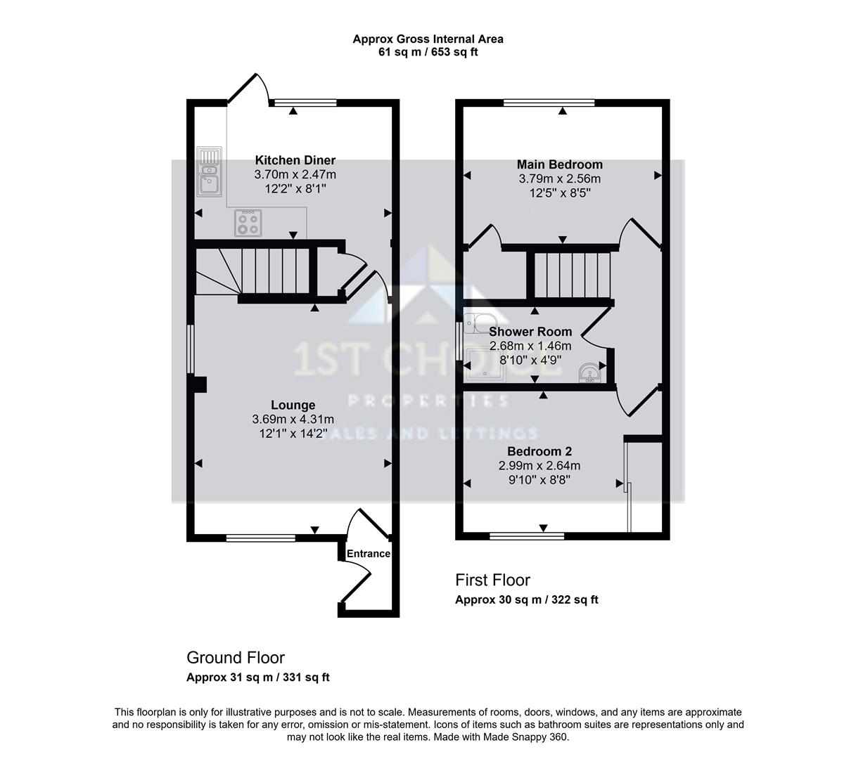 55, Burgess Gardens, Newport Pagnell floorplan
