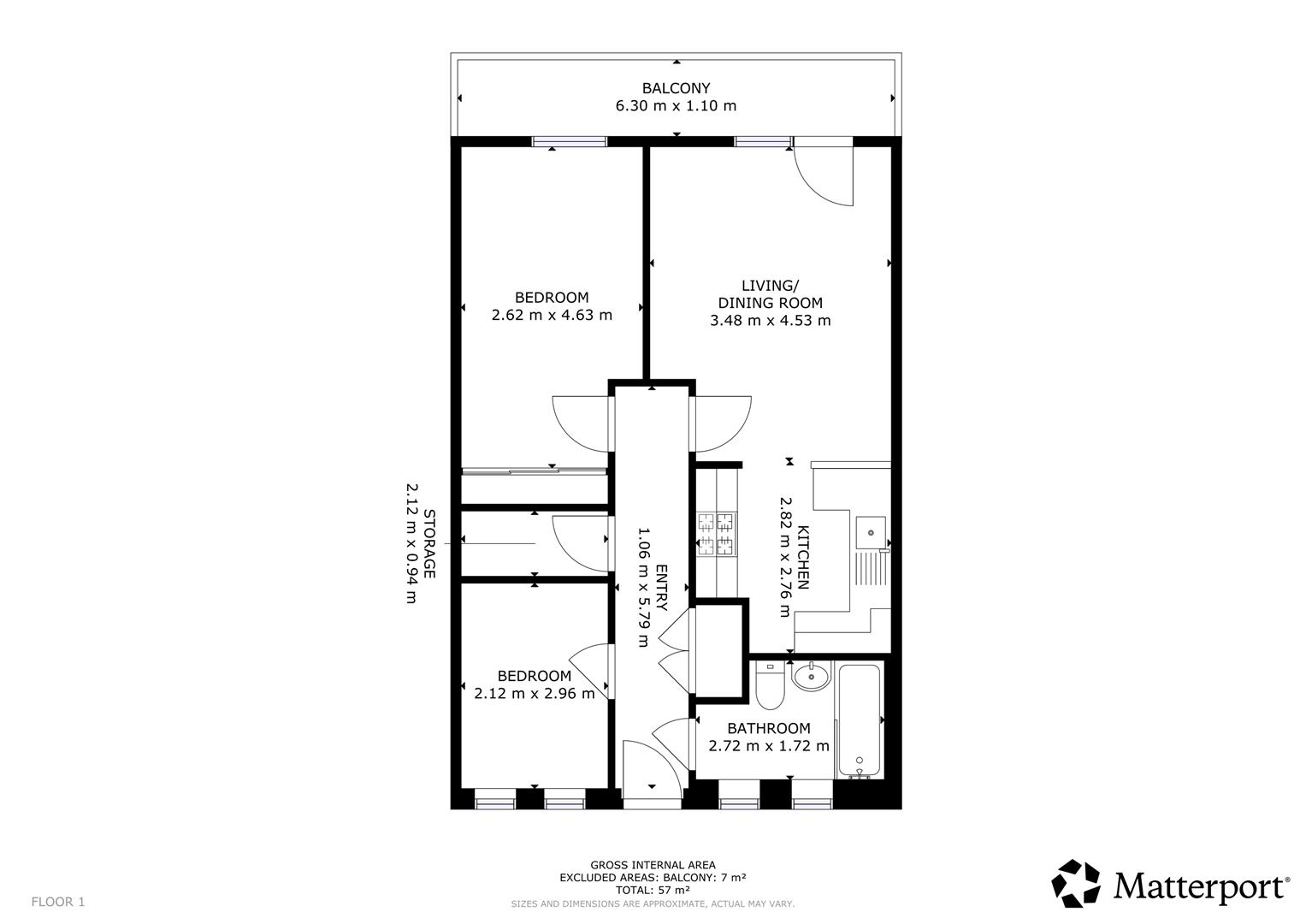 Apartment 18, Richmond Hill, 52 St. Stephen Street, Salford floorplan