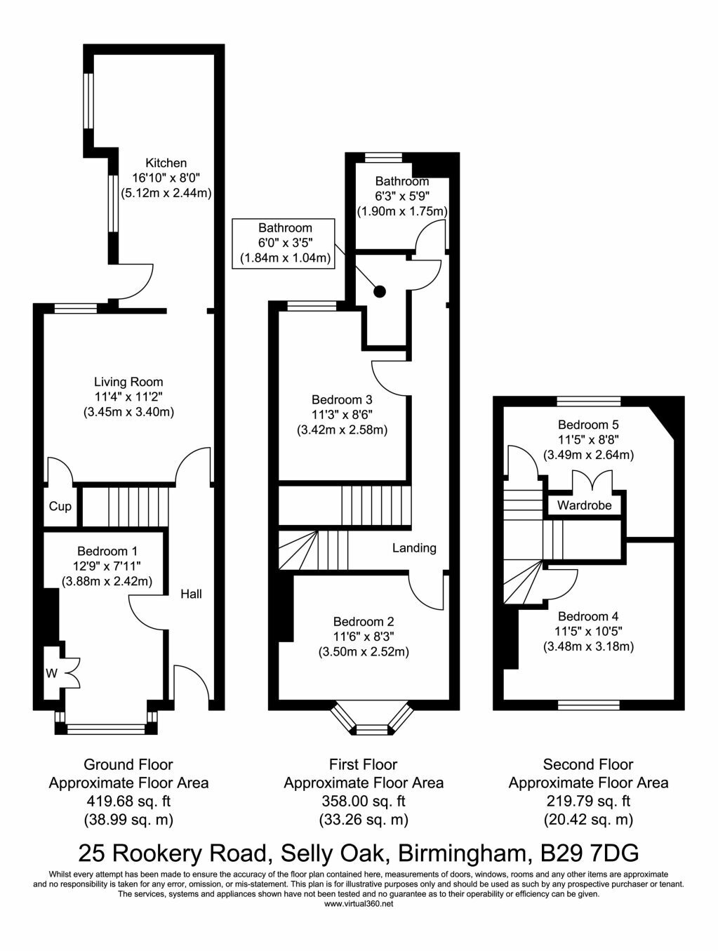 25, Rookery Road, Birmingham floorplan