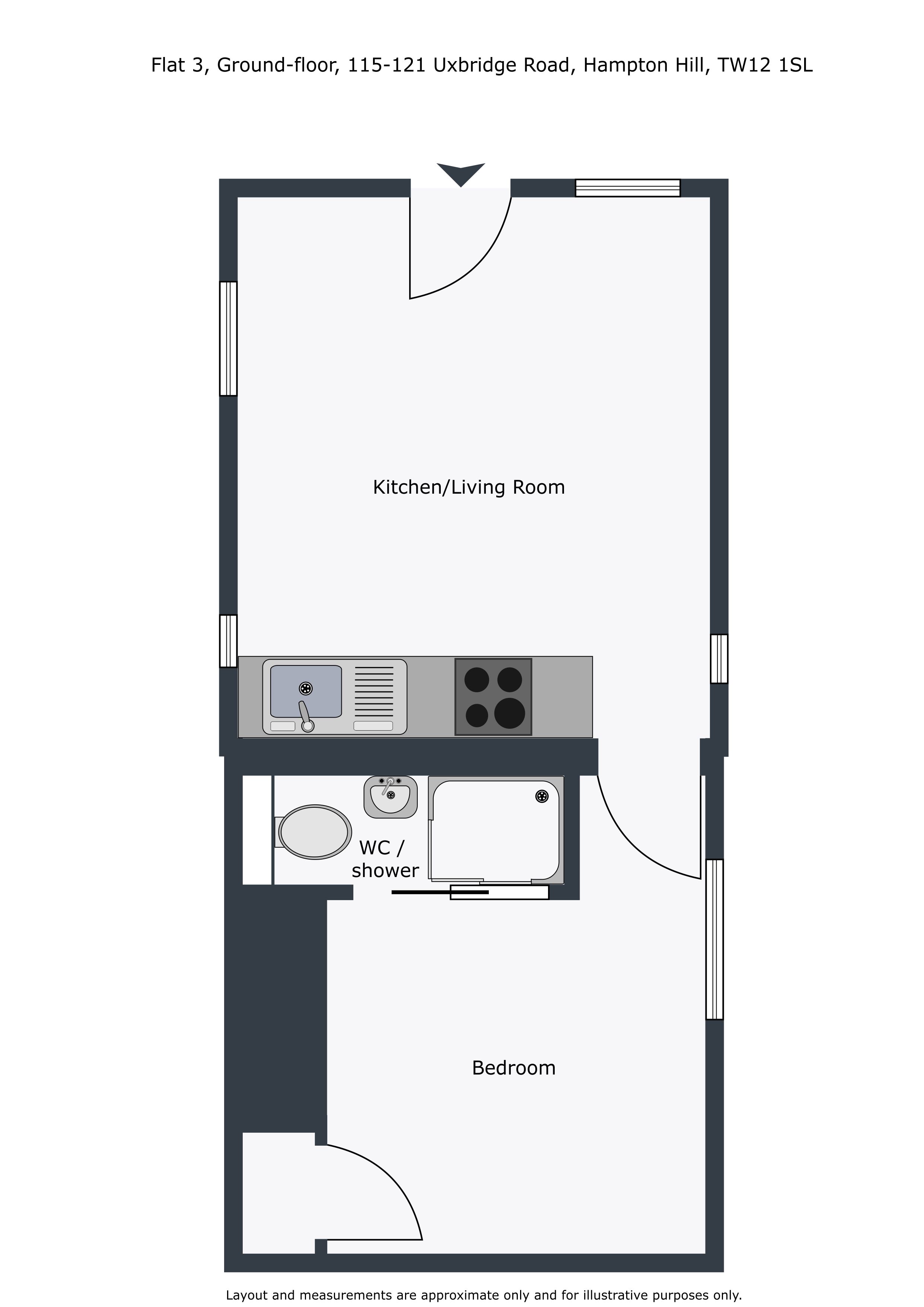 1 Bedrooms Flat to rent in 115-121, Uxbridge Road, London TW12