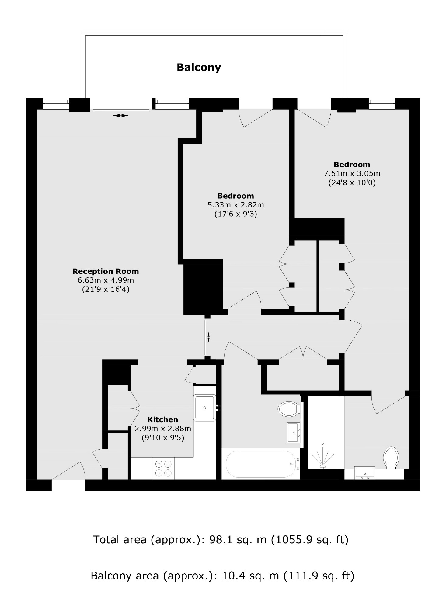 Flat 9, Caulfield House, 1, Penrose Gardens, London floorplan