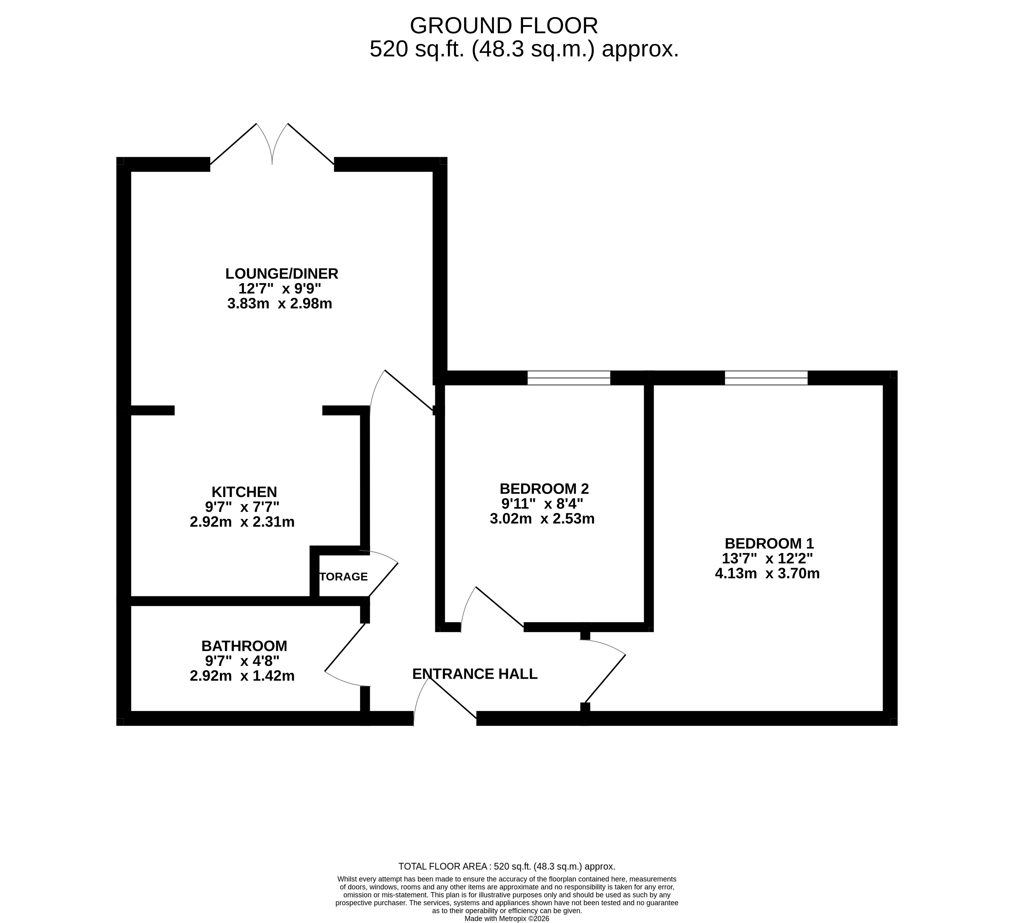 Flat 5, Rivendell Court, Corporation Road, Newport floorplan