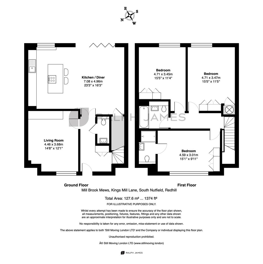 2 Mill Brook Mews, Kings Mill Lane, Redhill floorplan
