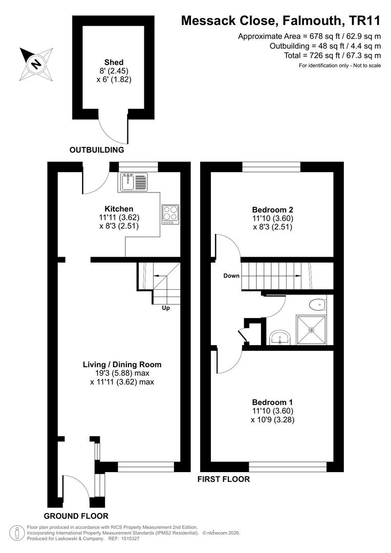 69, Messack Close, Falmouth floorplan