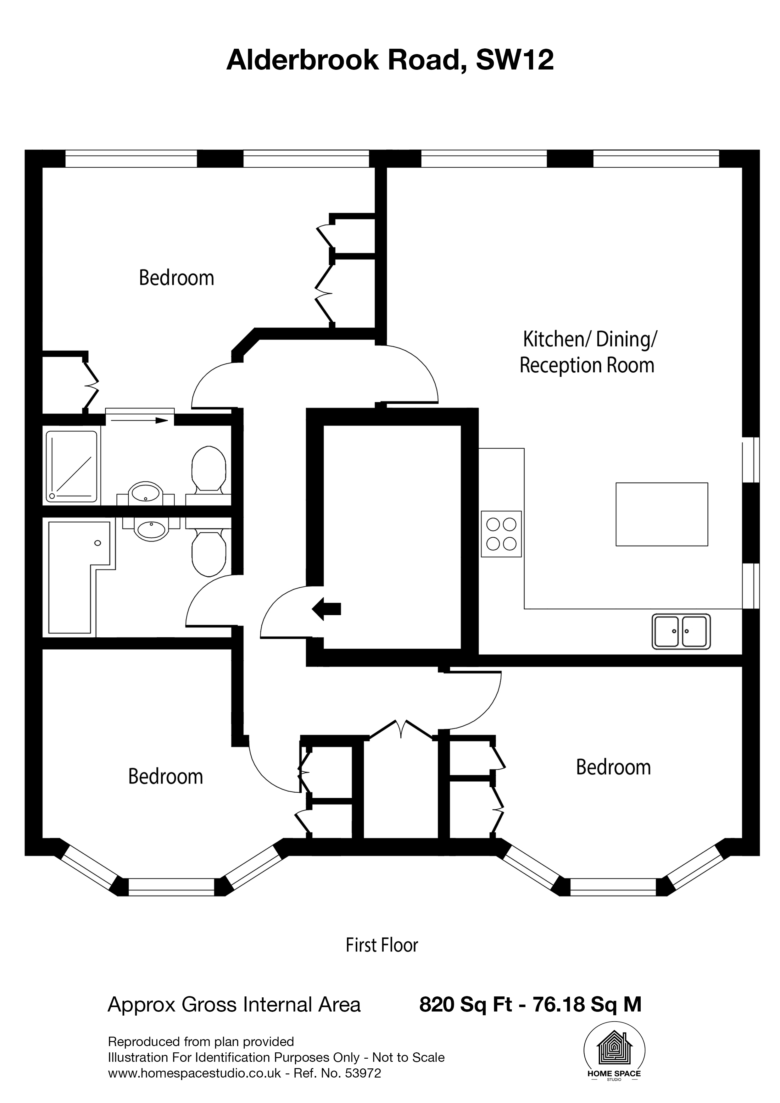 Flat B, 10, Alderbrook Road, London floorplan