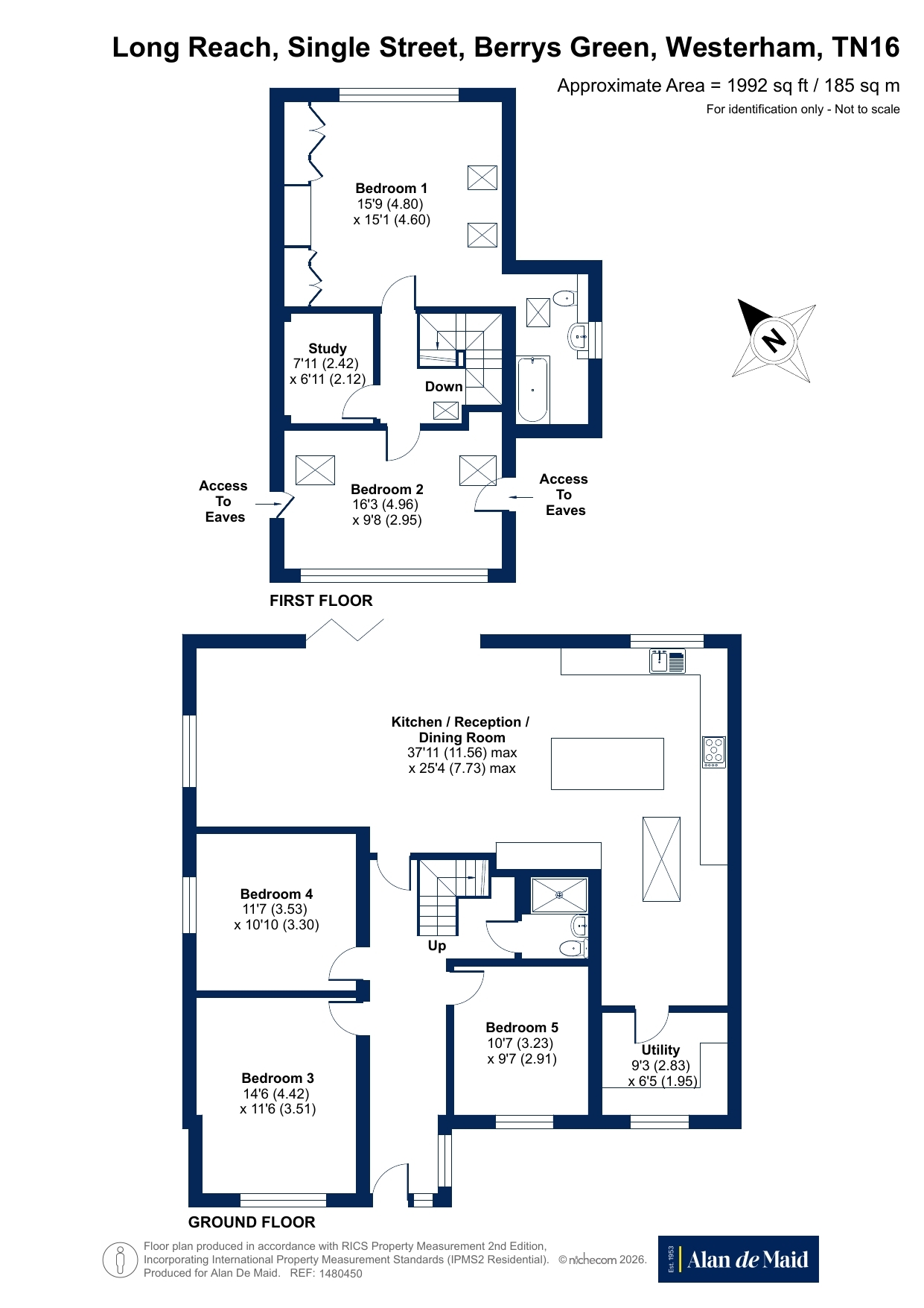 Long Reach,, Single Street, Westerham floorplan