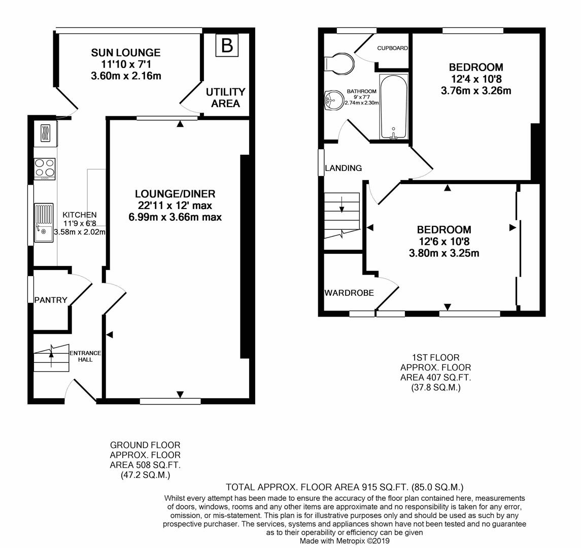 2 Bedrooms Semi-detached house for sale in Riverside Crescent, Holymoorside, Chesterfield S42