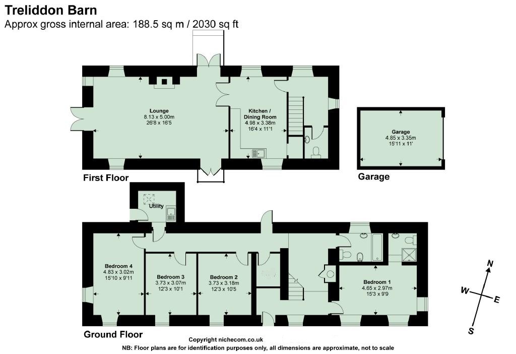 Treliddon Barn,, Downderry, Cornwall floorplan