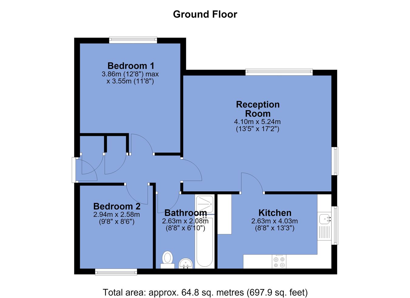 38, Dean Court, Bolton floorplan