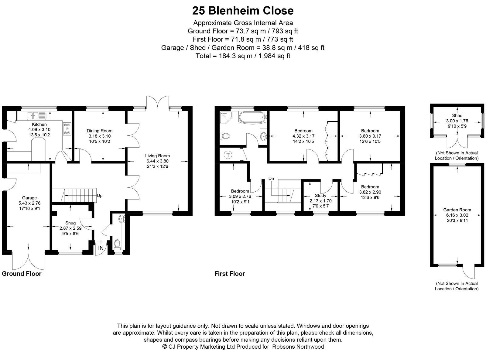 25, Blenheim Close, Watford floorplan