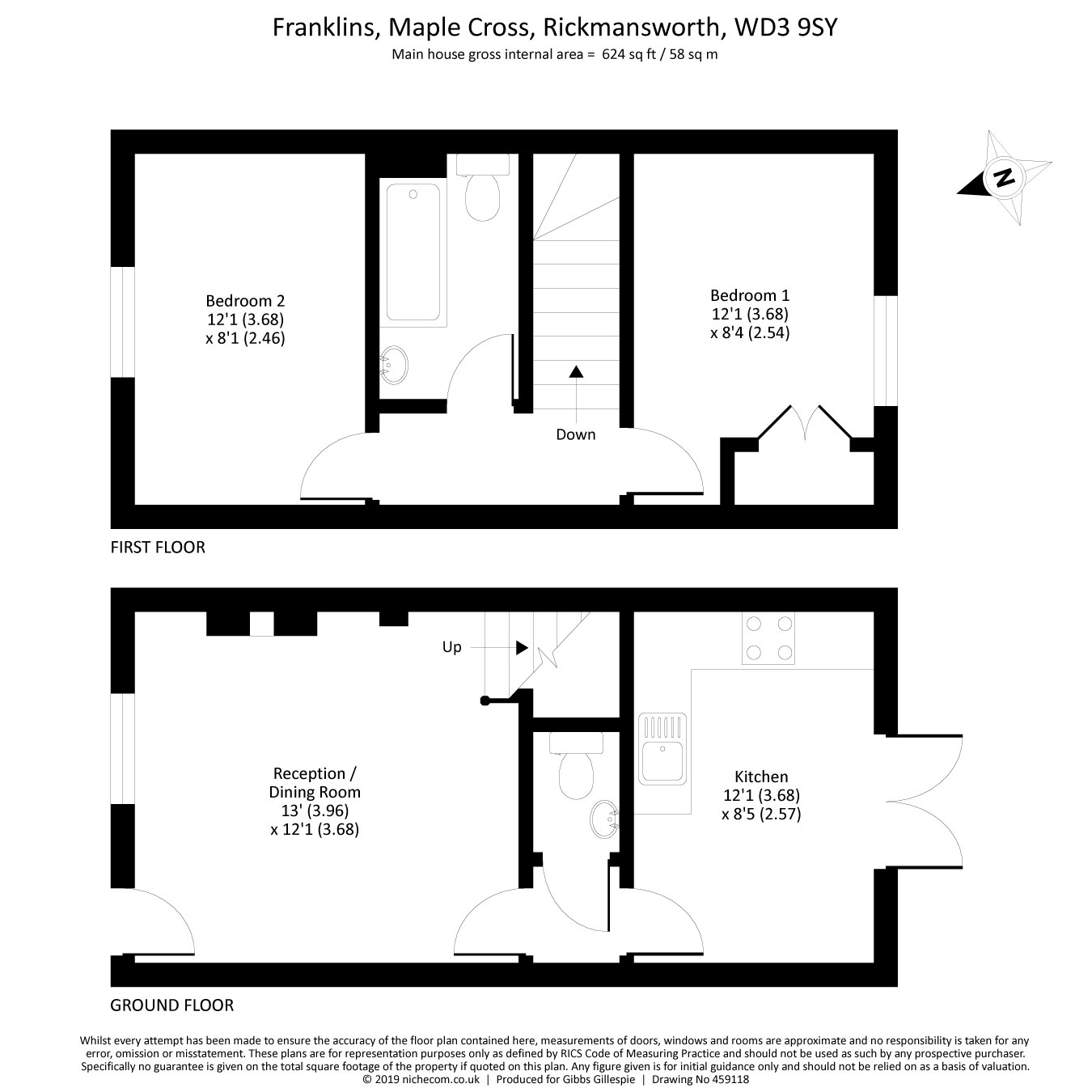 2 Bedrooms Terraced house for sale in Franklins, Maple Cross, Rickmansworth, Hertfordshire WD3