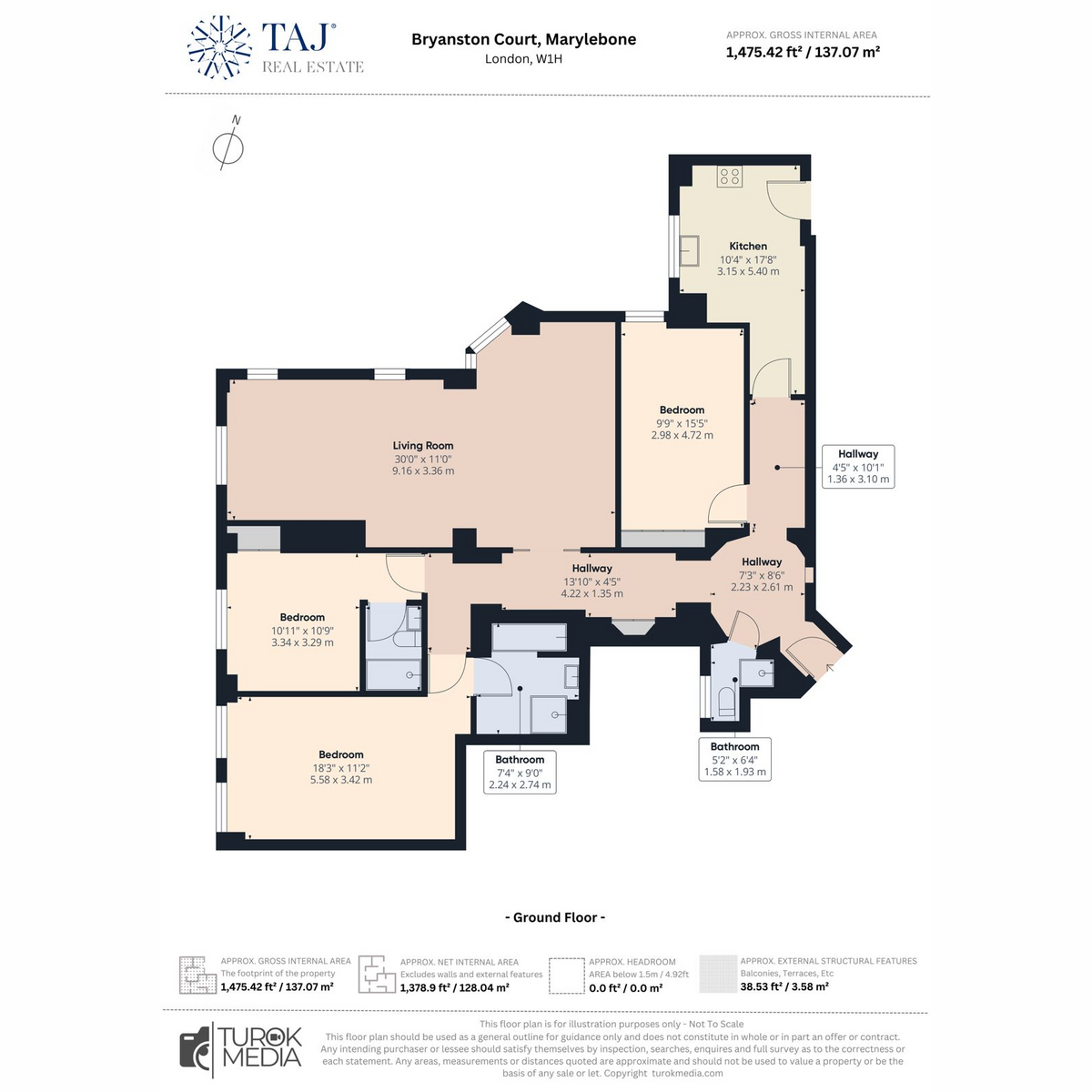 Flat Flat 90, 133, George Street, London floorplan