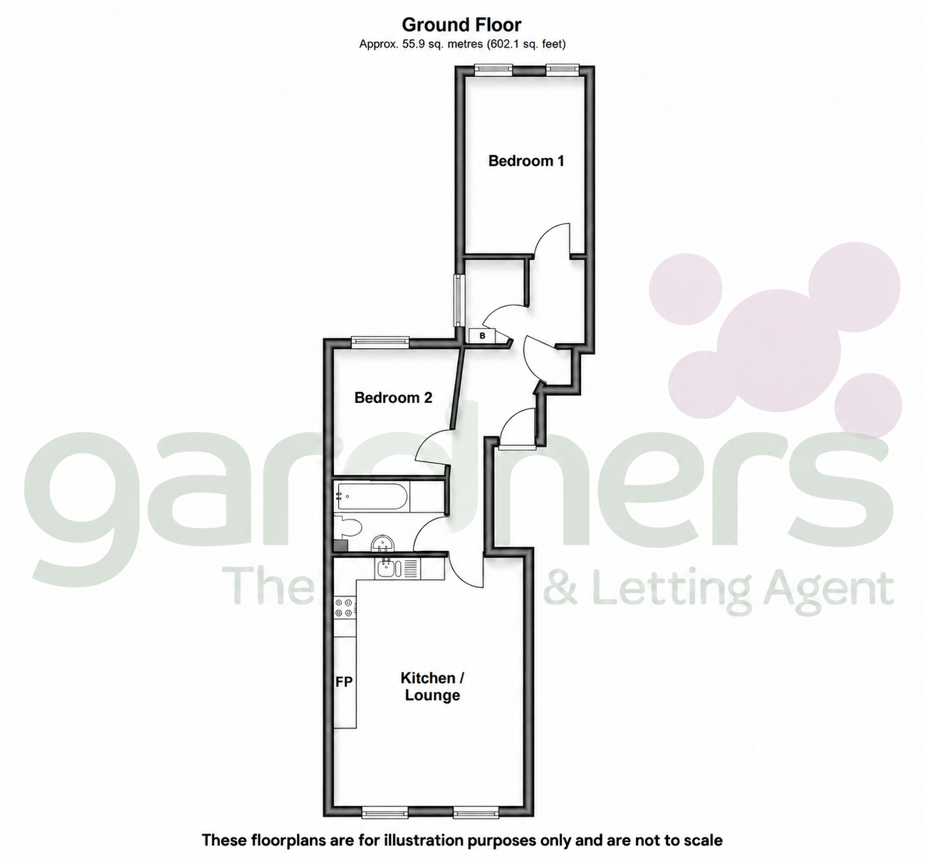Flat 2, 13 Wellington Crescent, Ramsgate floorplan