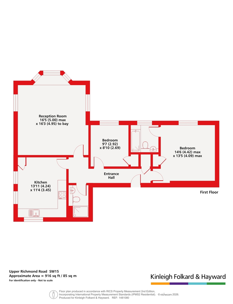 Flat 3, 235, Upper Richmond Road, London floorplan