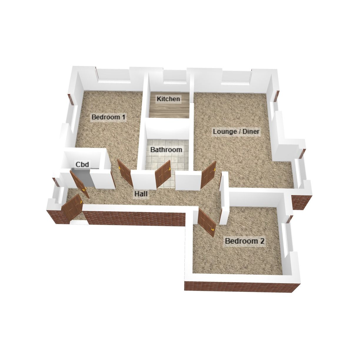 19,Flat D, Druids Close, Caerphilly floorplan