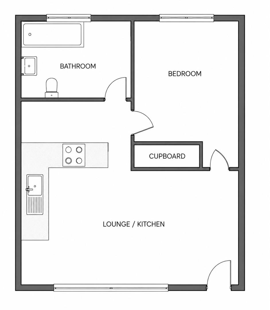 1 Hamilton House, 5-7 Clive Road, Portsmouth floorplan