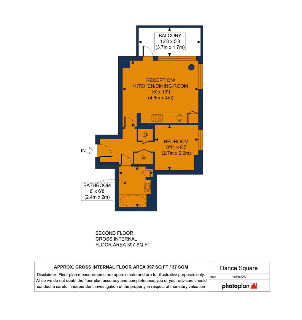 170, Dance Square, London floorplan