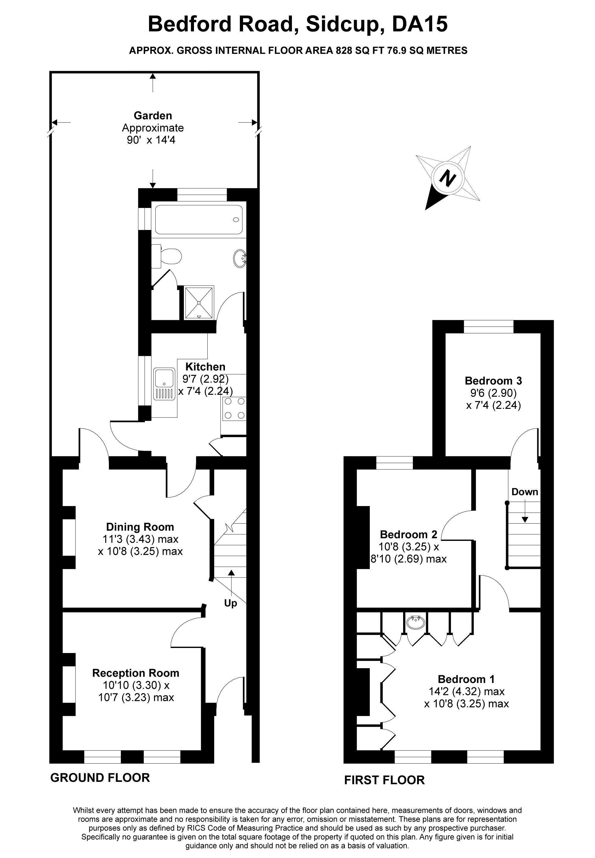 3 Bedrooms Terraced house for sale in Bedford Road, Sidcup DA15