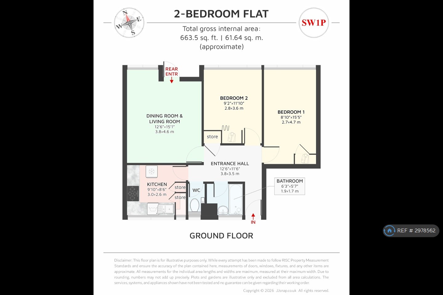 Flat, Sullivan House Churchill Gardens, London floorplan
