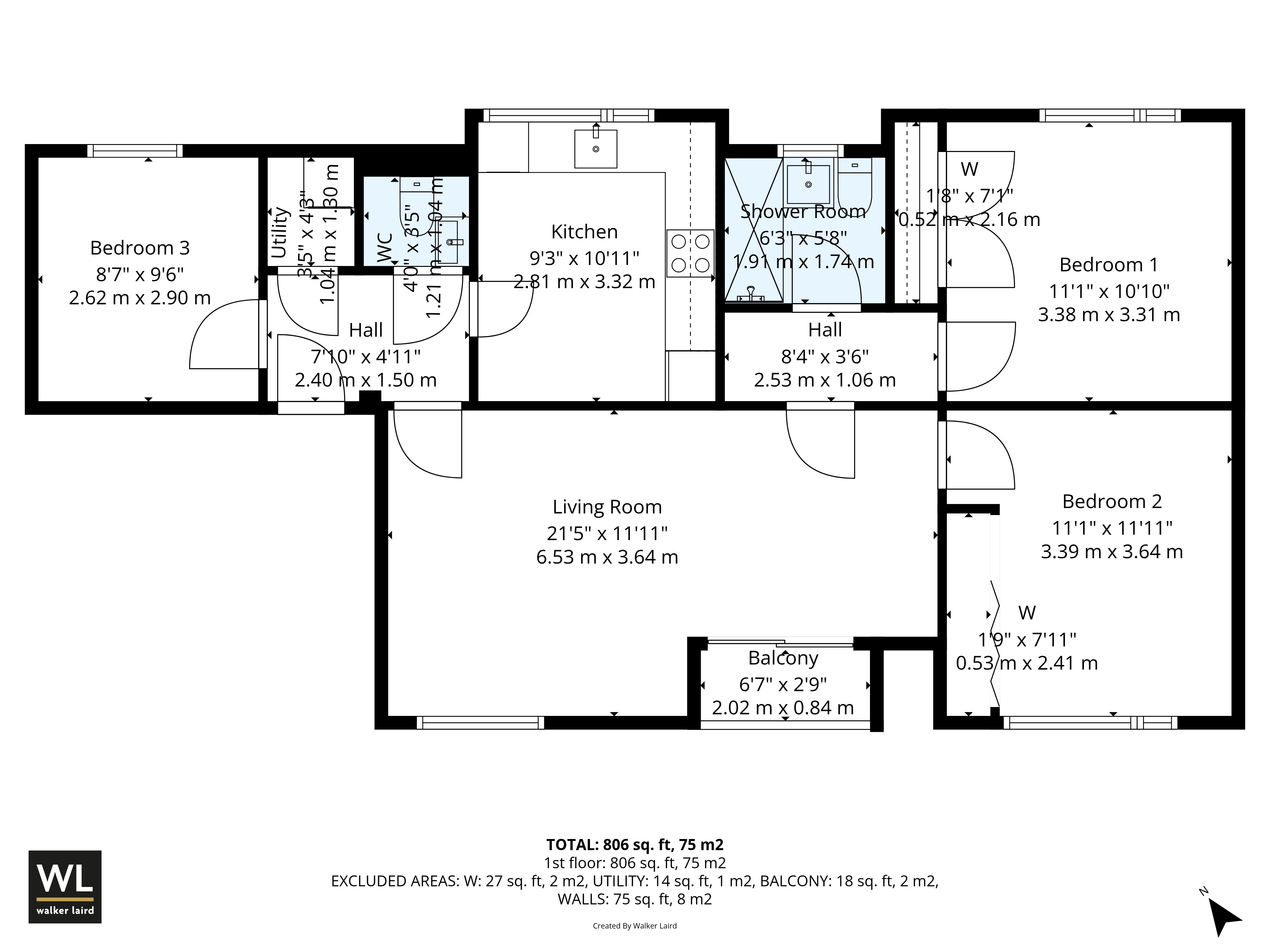 Flat 3, 30, Riccartsbar Avenue, Paisley floorplan