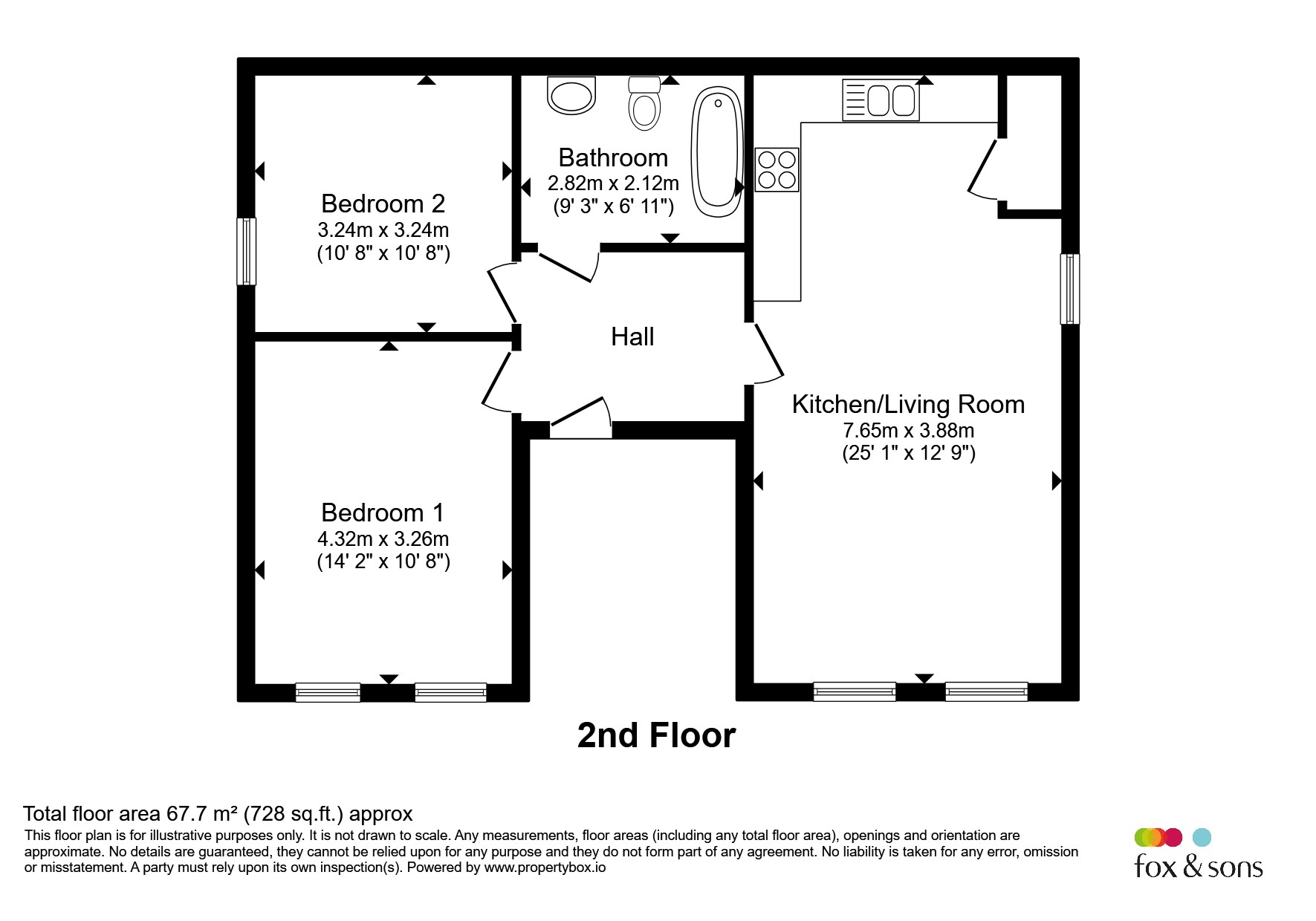 Flat 3, 40, Sutton Drove, SEAFORD floorplan