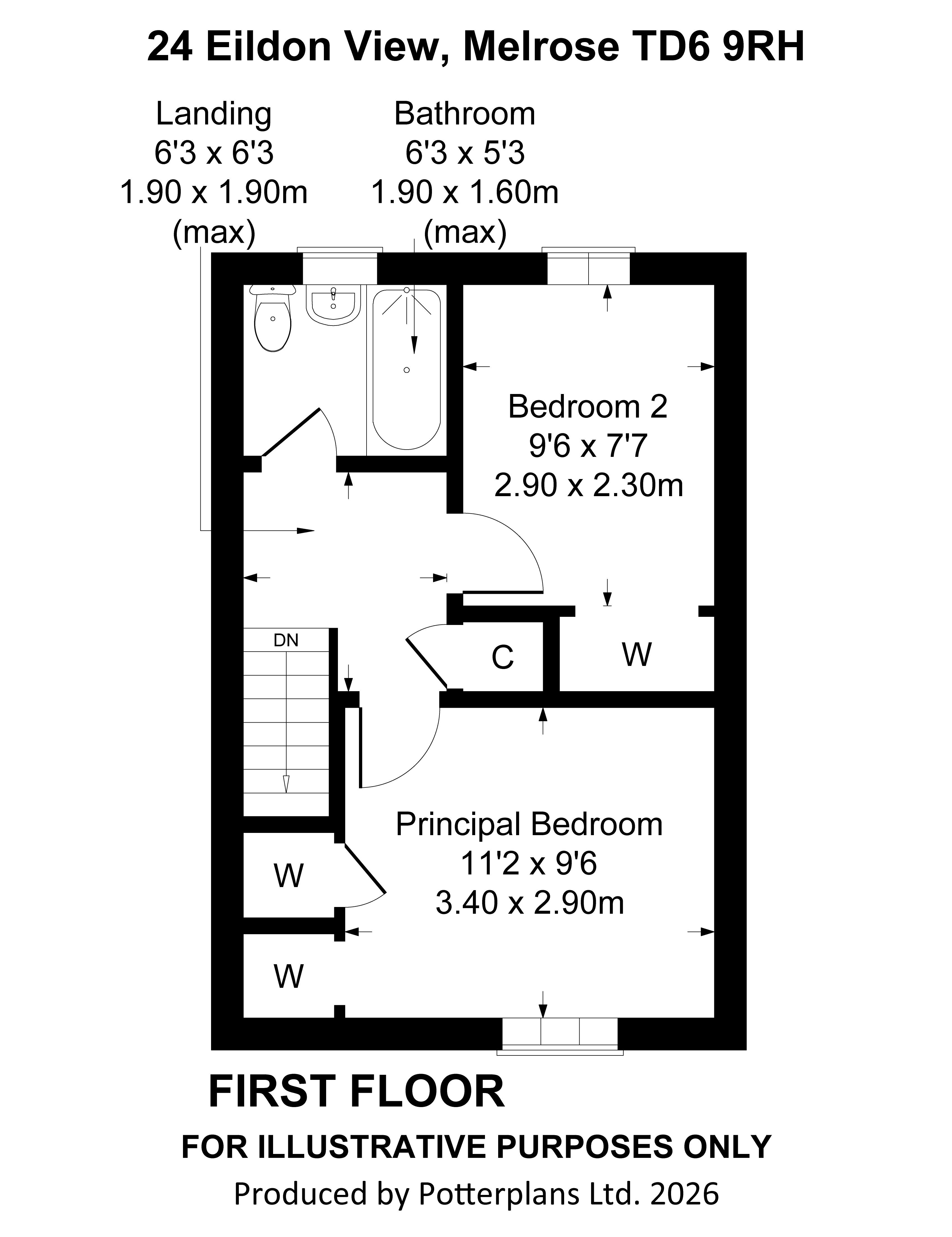 24, Eildon View, Melrose floorplan