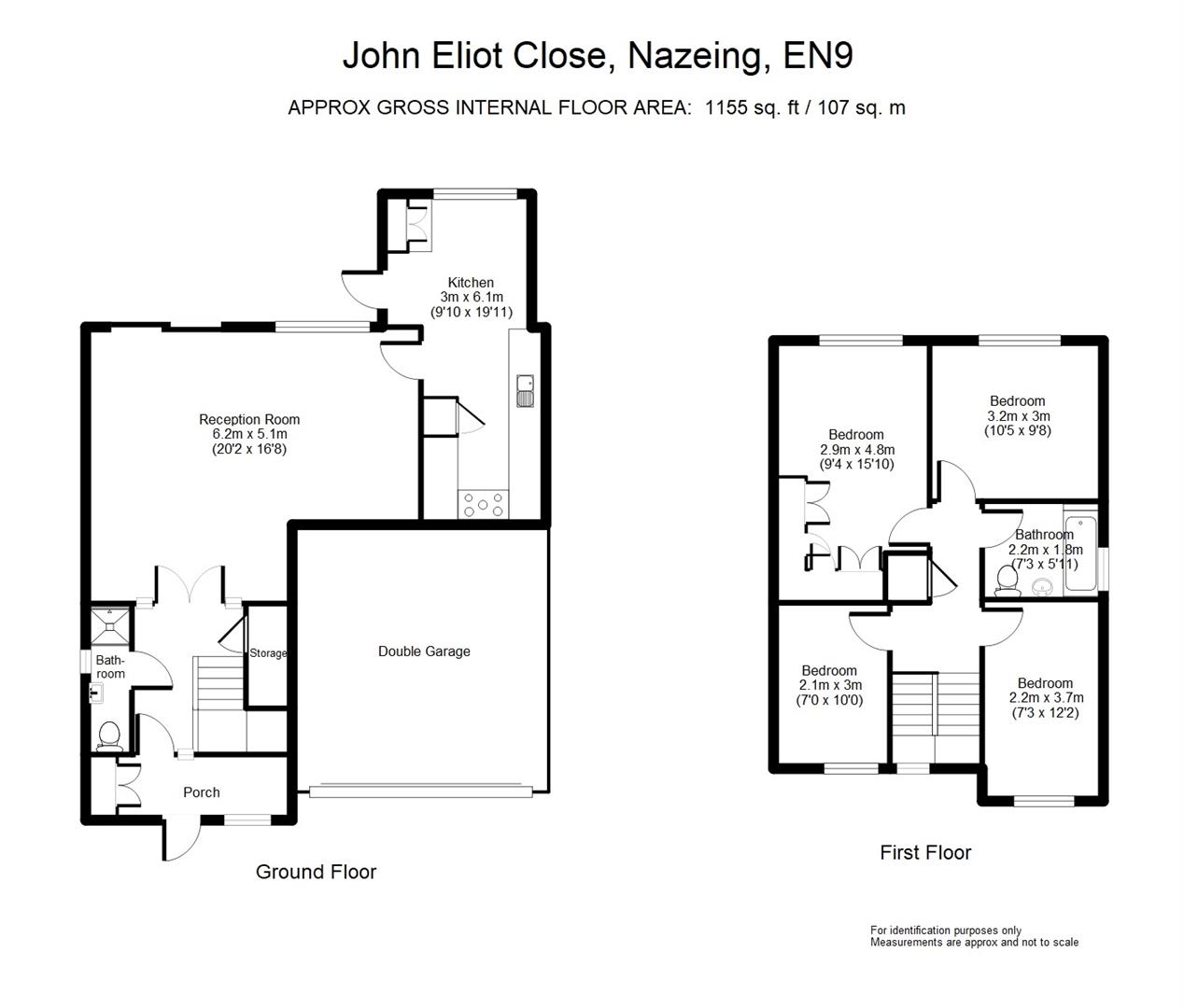 11, John Eliot Close, Waltham Abbey floorplan