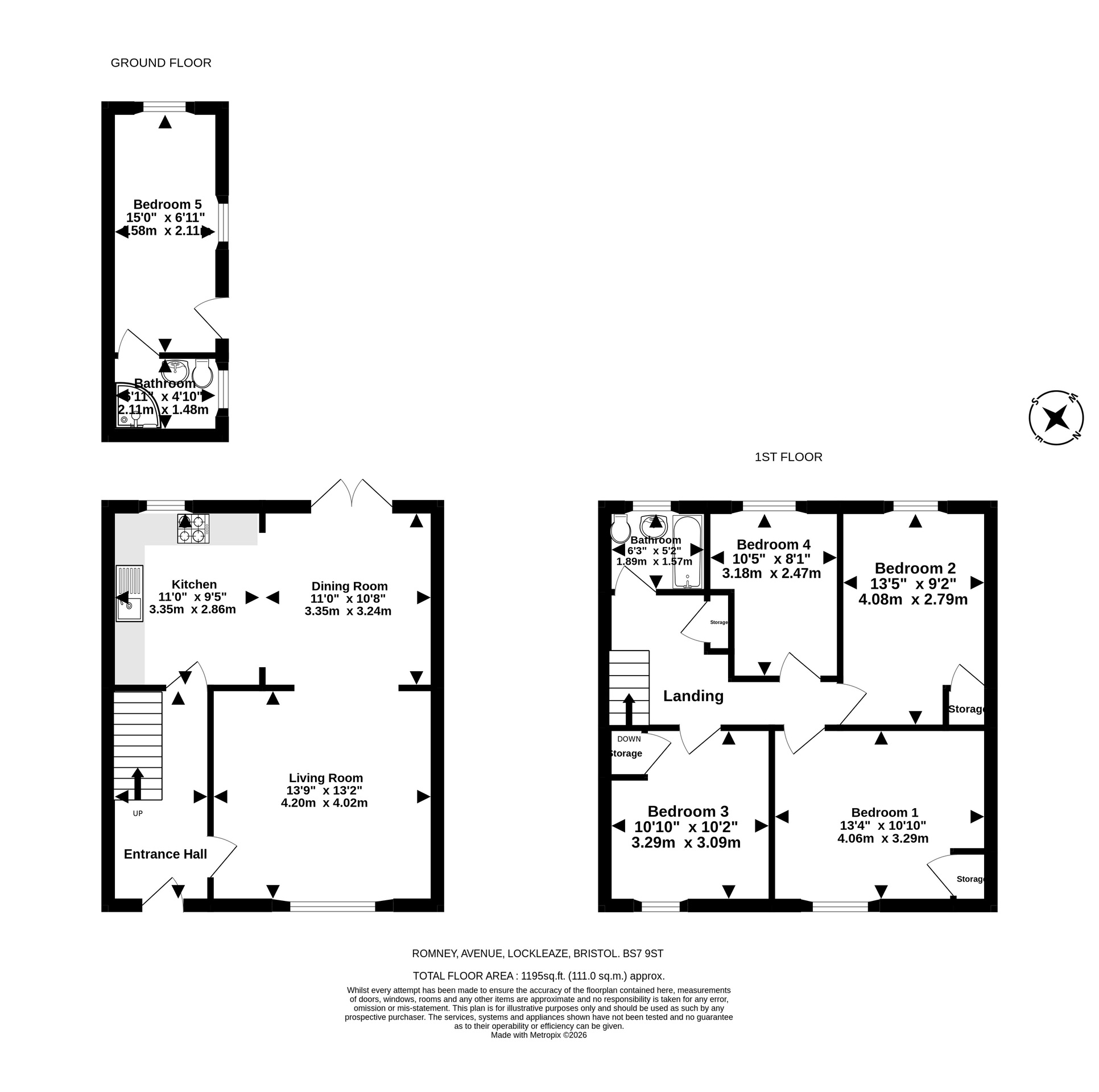 99 Romney Avenue, Bristol floorplan
