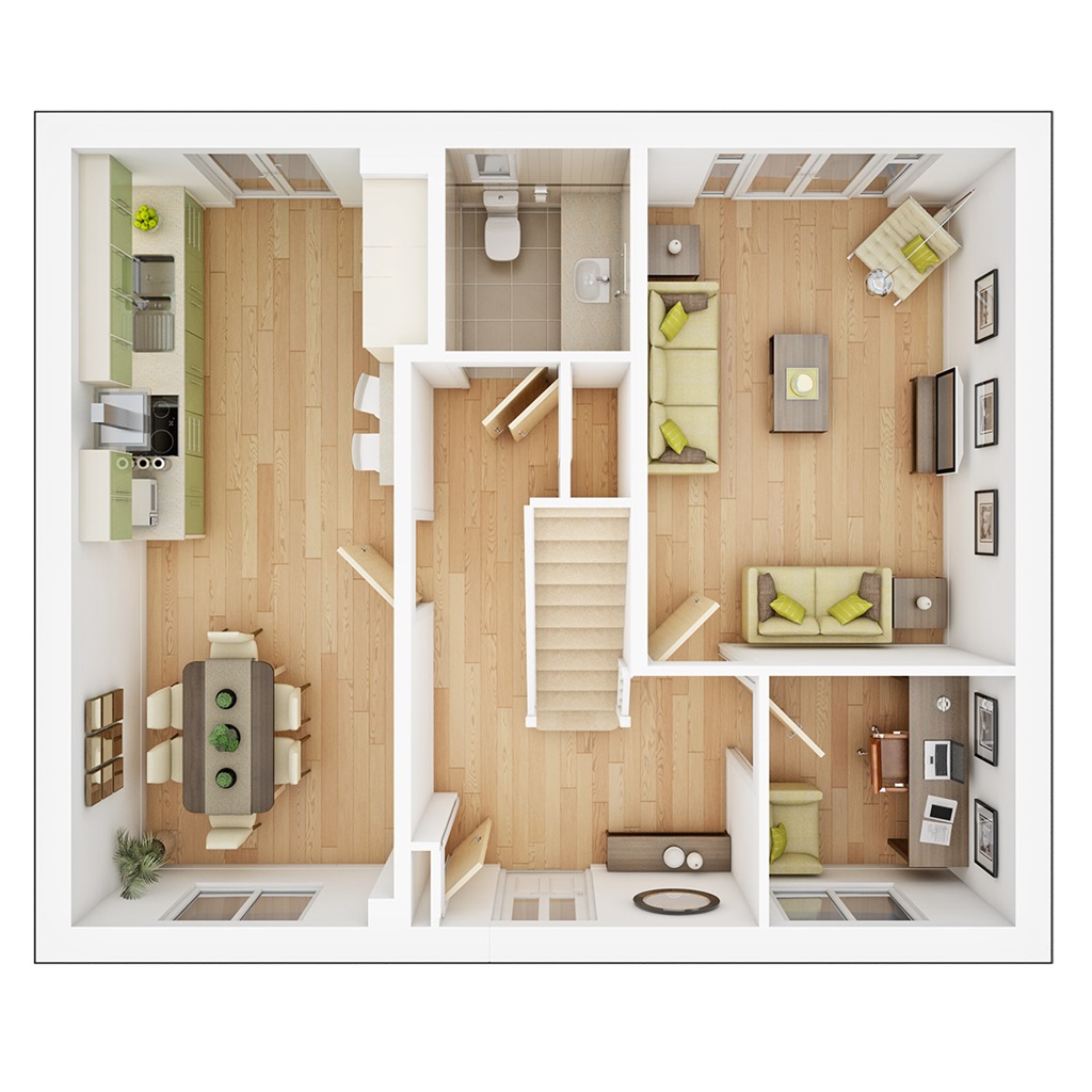 The Lanford - Plot 207, Meadow Green, Watling Street, Nuneaton floorplan