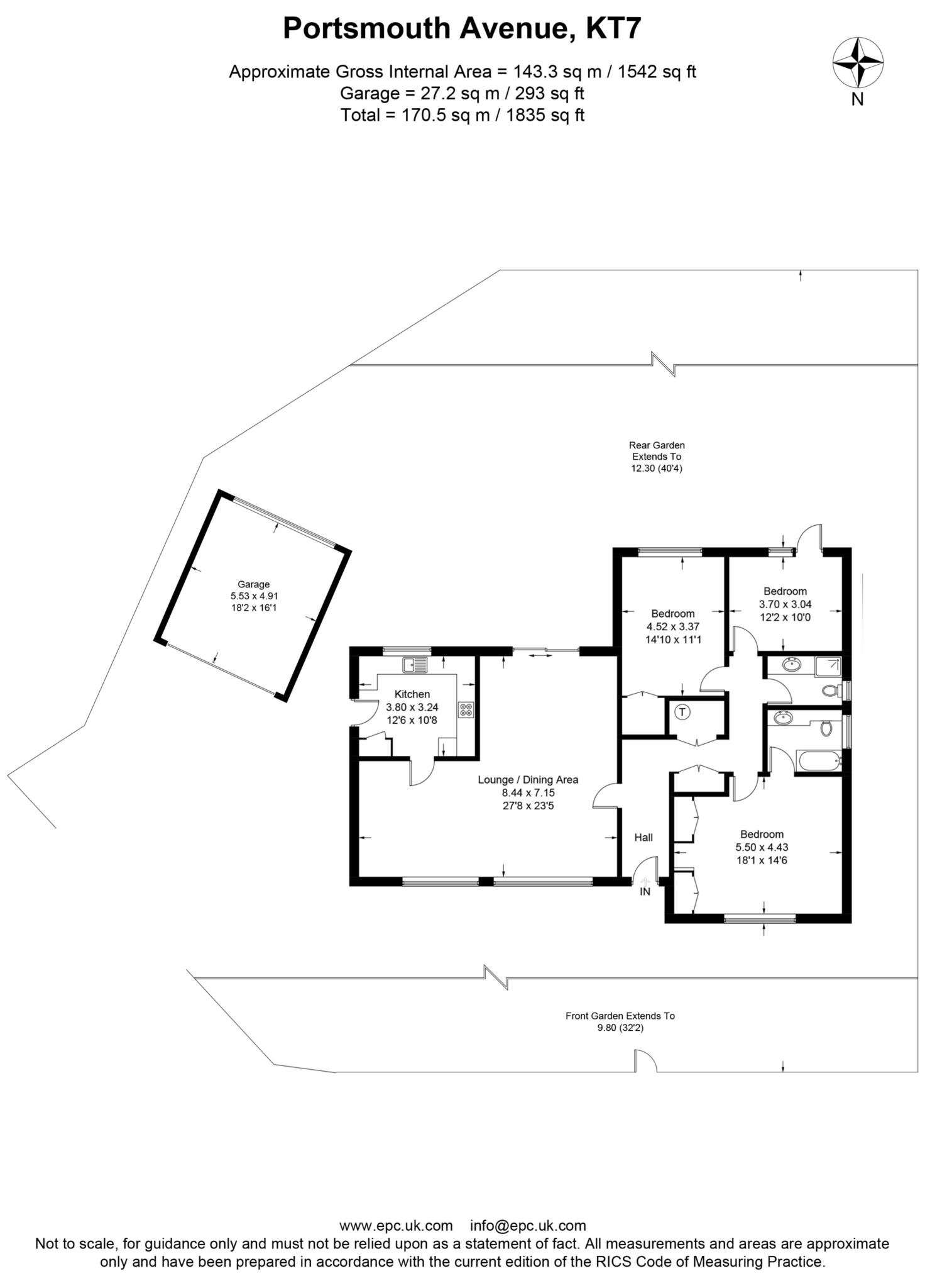 3 Bedrooms Bungalow for sale in Portsmouth Avenue, Thames Ditton KT7