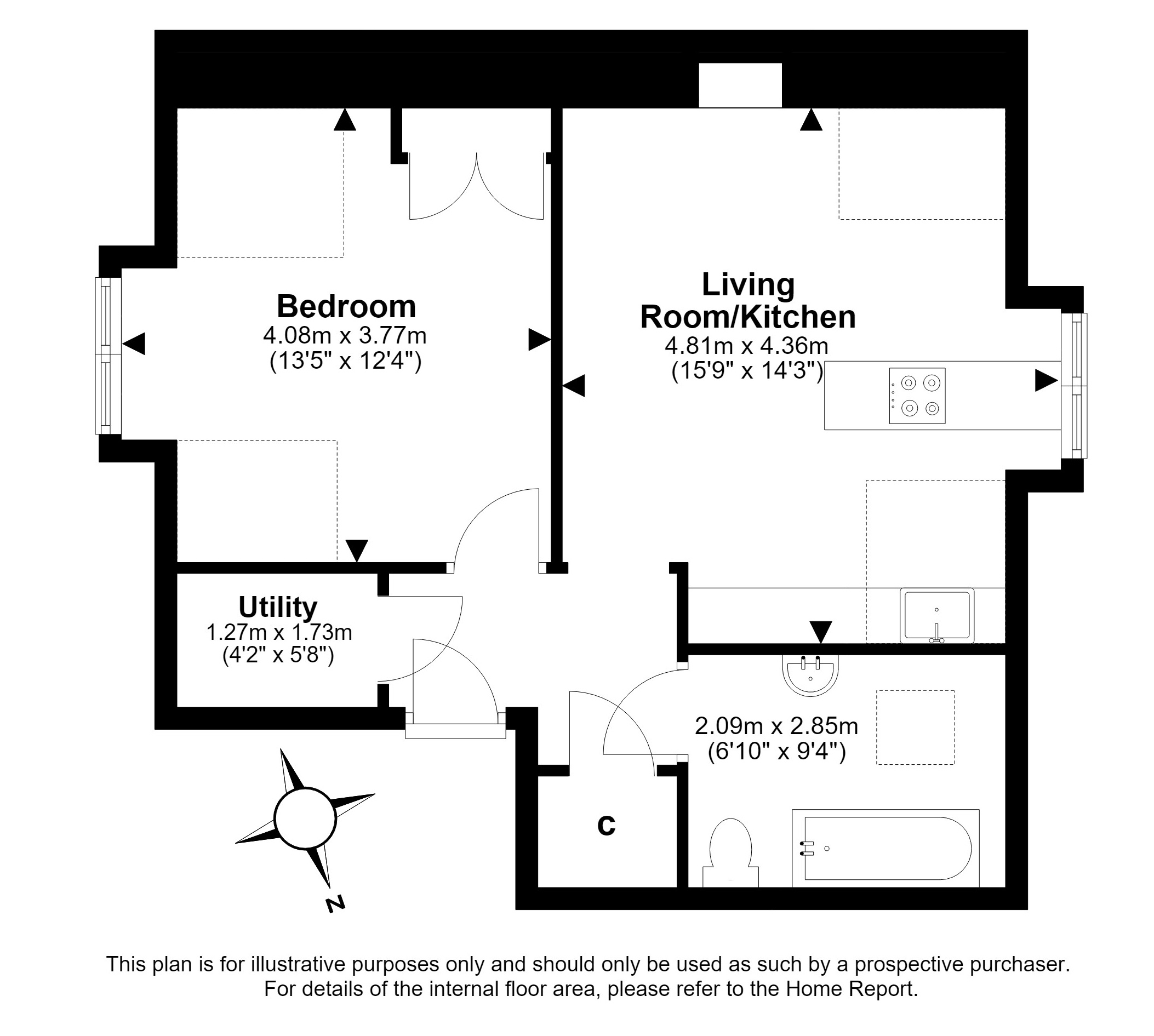 182/6, High Street, Dalkeith floorplan