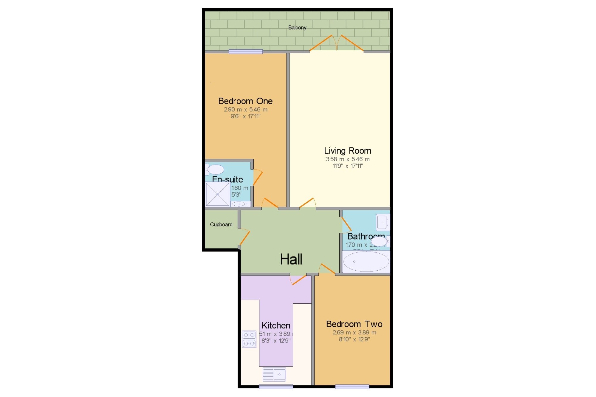 2 Bedrooms Flat to rent in 17 Windward Quay, Eastbourne BN23