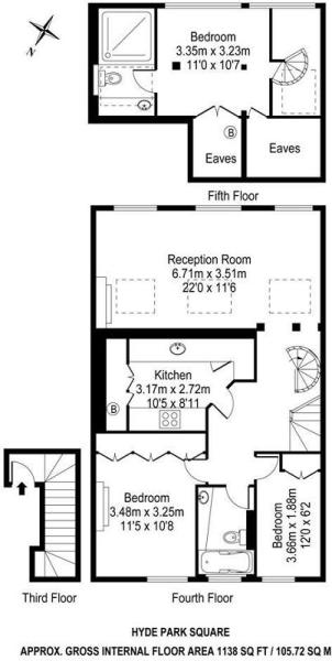 3 Bedrooms Flat to rent in Hyde Park Square, Hyde Park, London W2