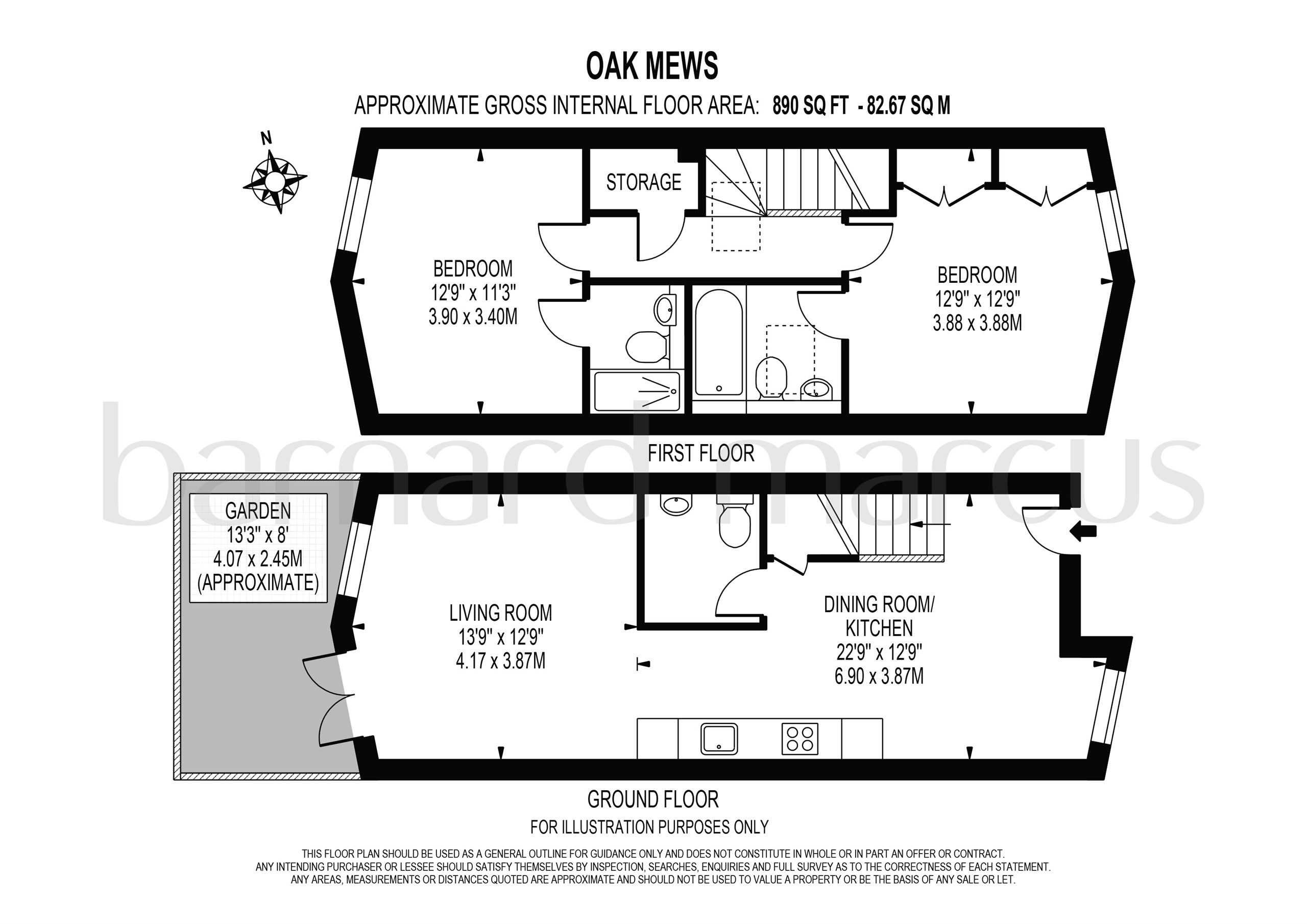 4a, Oak Mews, Fortis Green, London, N2 floorplan