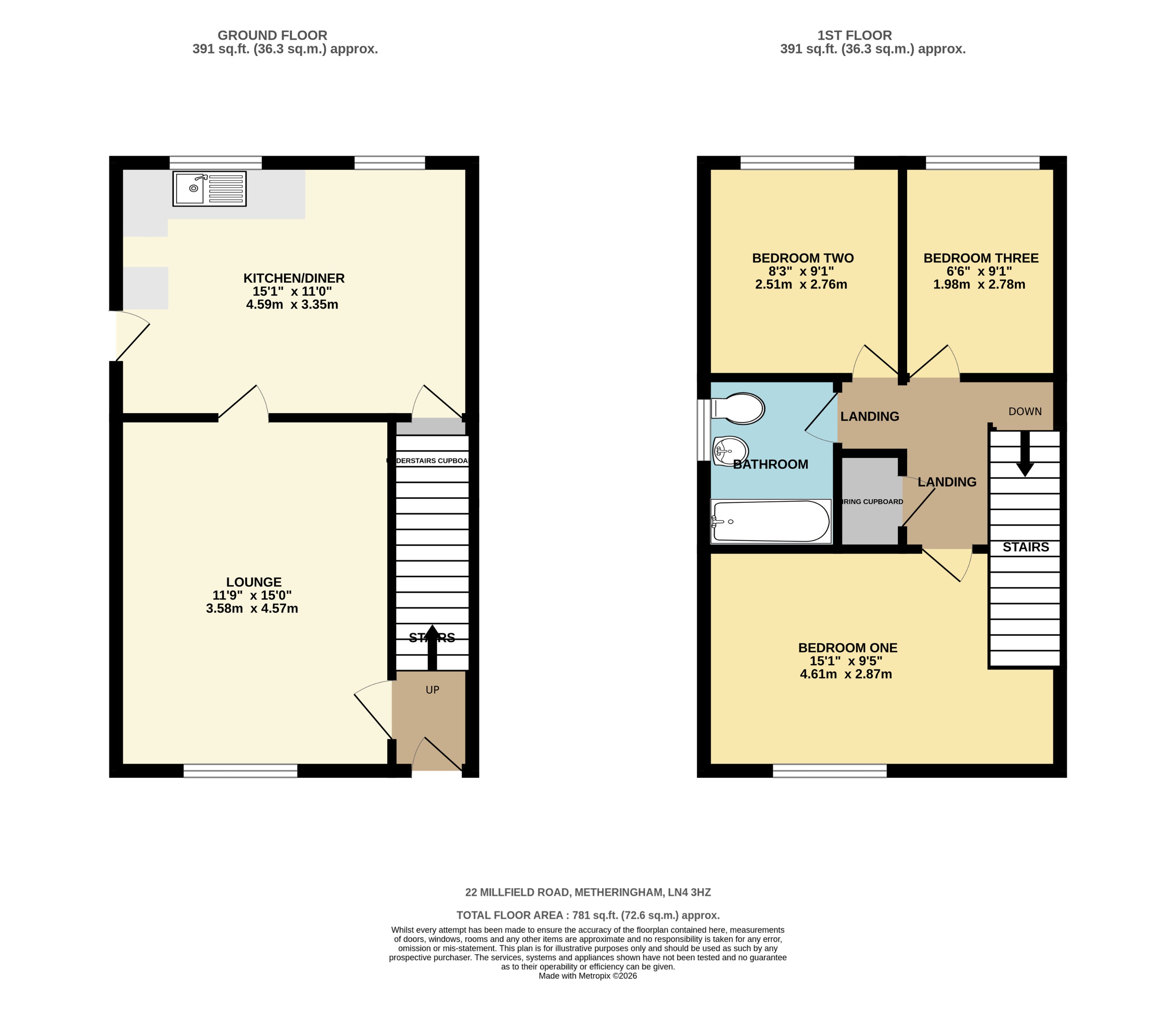 Millfield Road, Metheringham floorplan