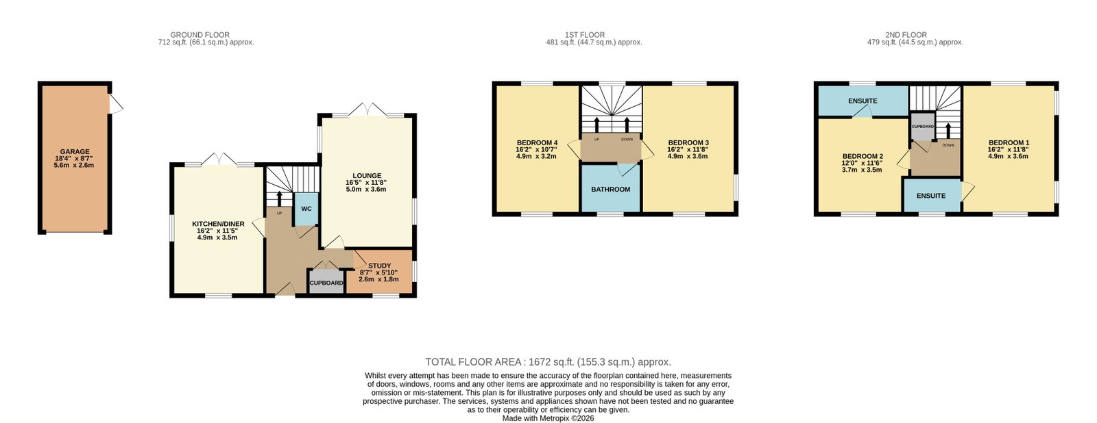 34, Dalmatian Drive, Houghton Regis floorplan