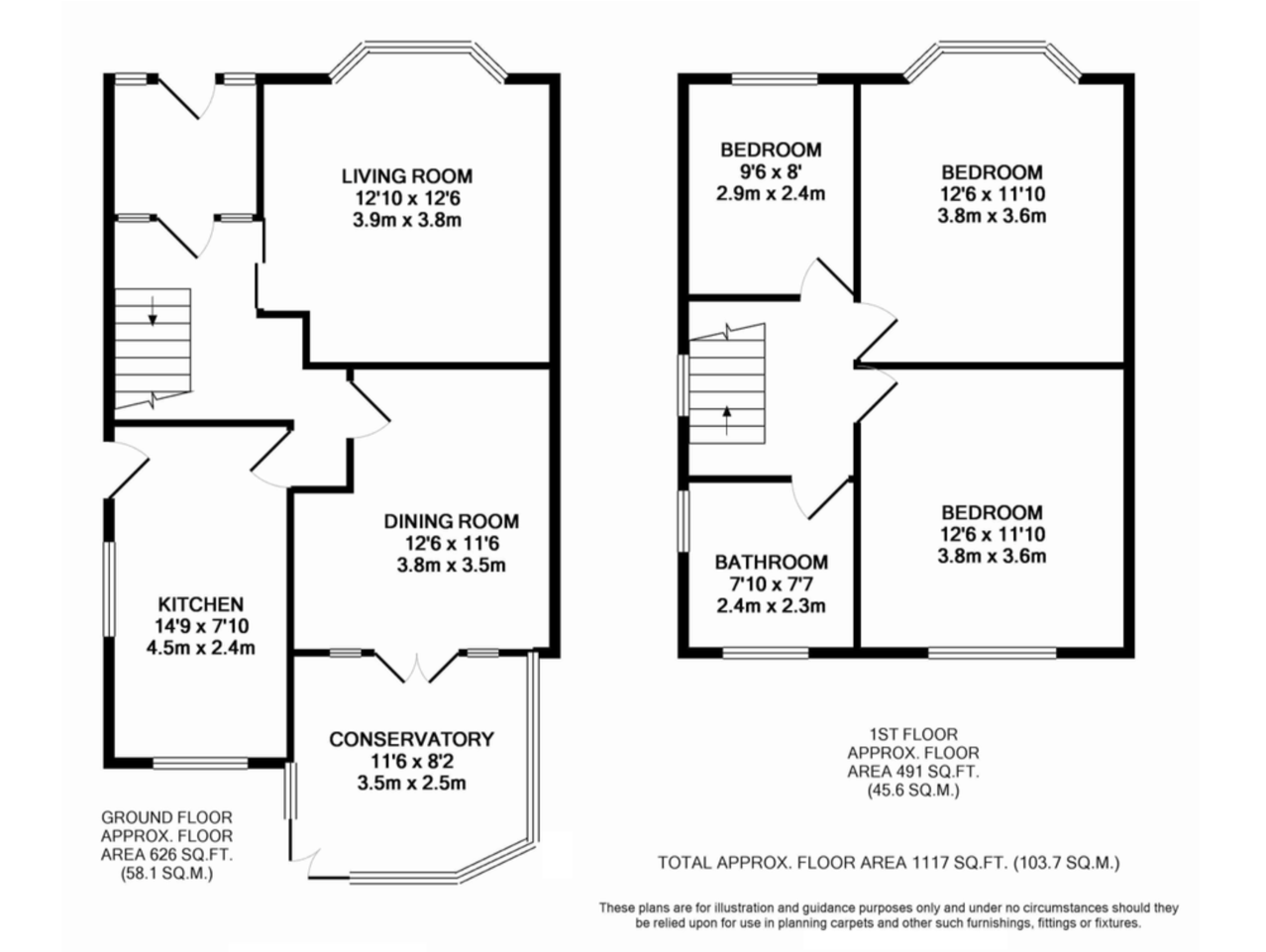 91, Brooklands Crescent, Sheffield floorplan
