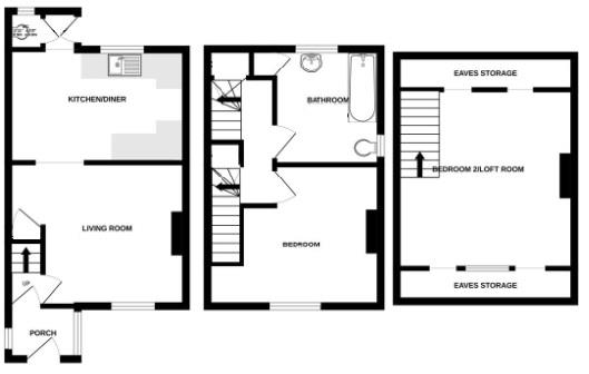 1, Myrtle Cottages, Old Station Road, Weymouth floorplan