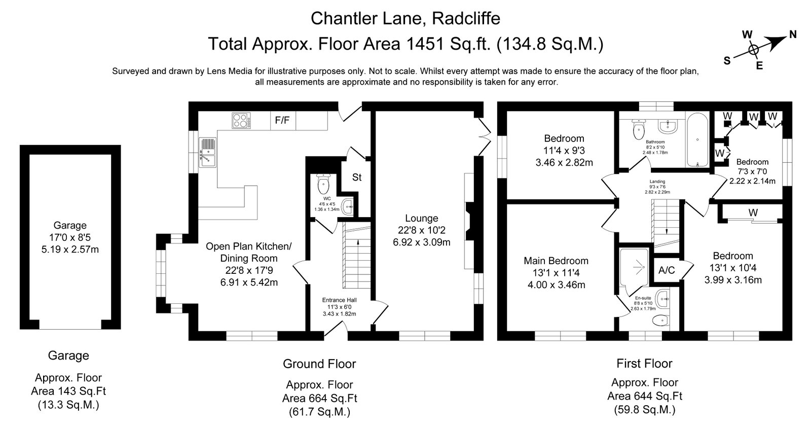 1, Chantler Lane, Manchester floorplan