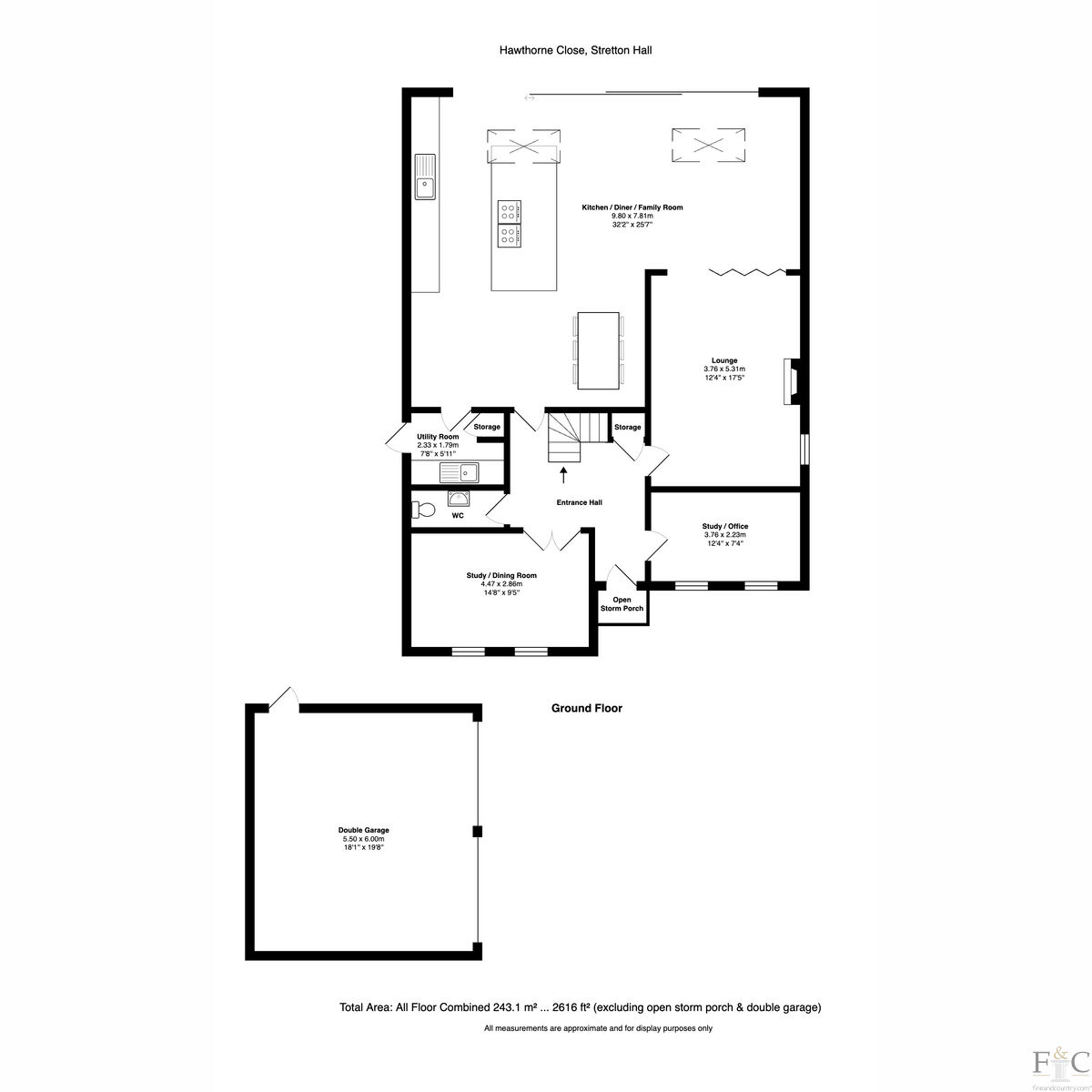 00, Hawthorne Close, Oadby Leicester floorplan